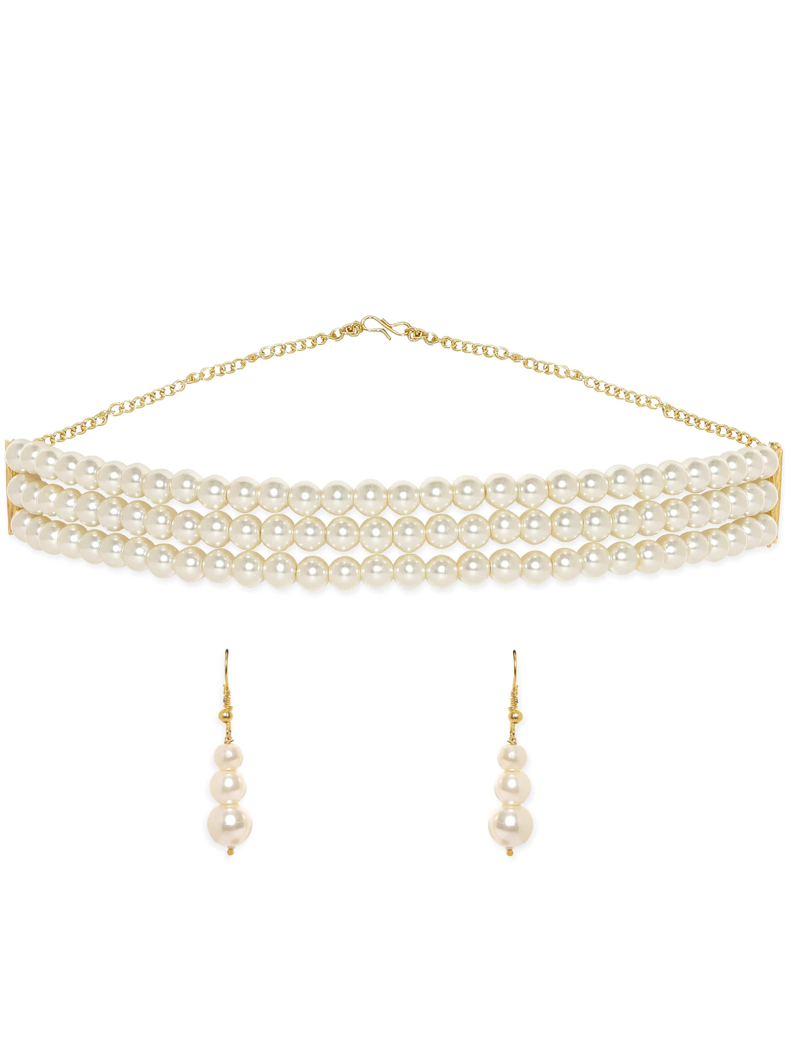 Pure Ivory Pearl Choker Set