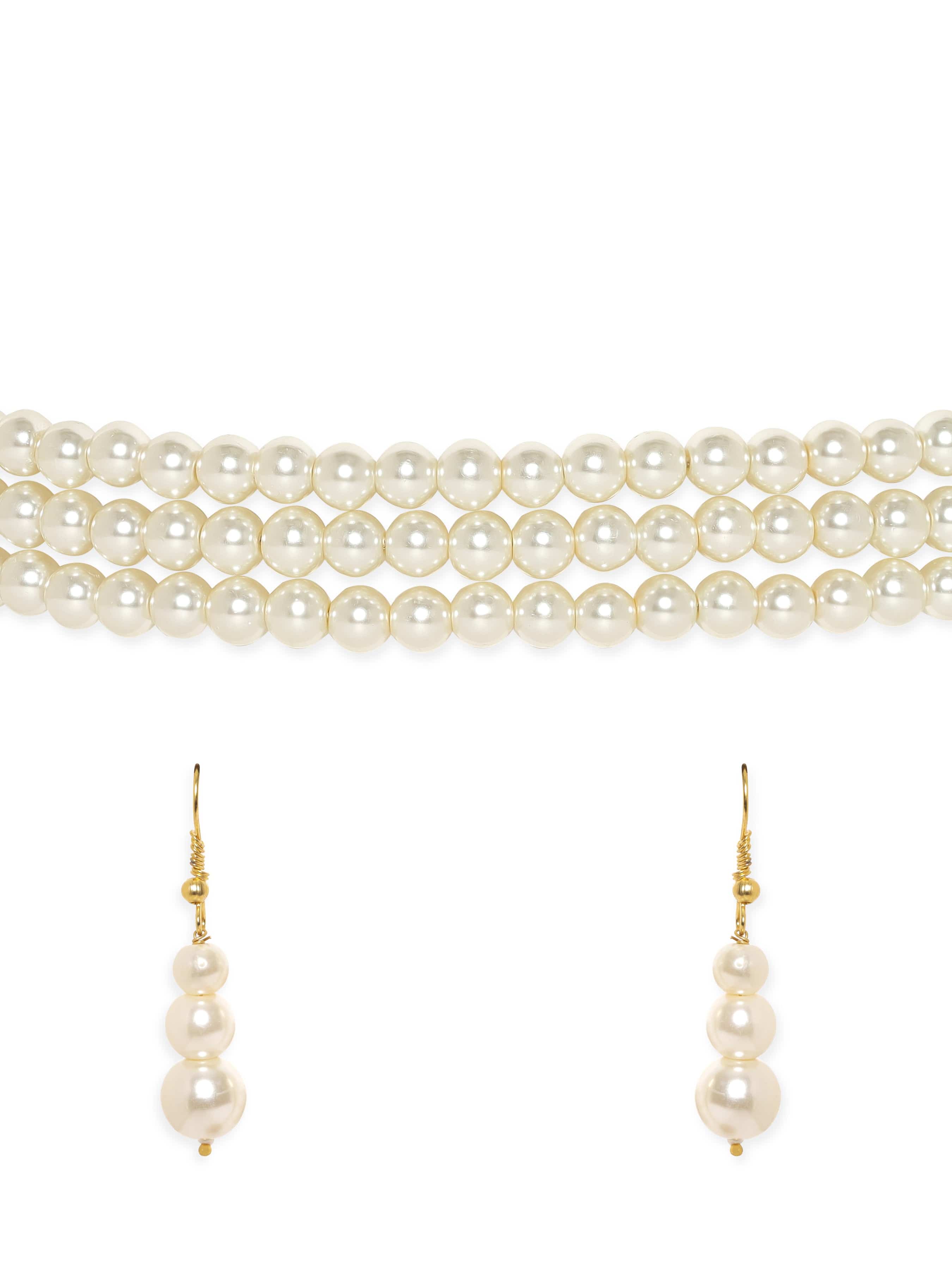 Pure Ivory Pearl Choker Set