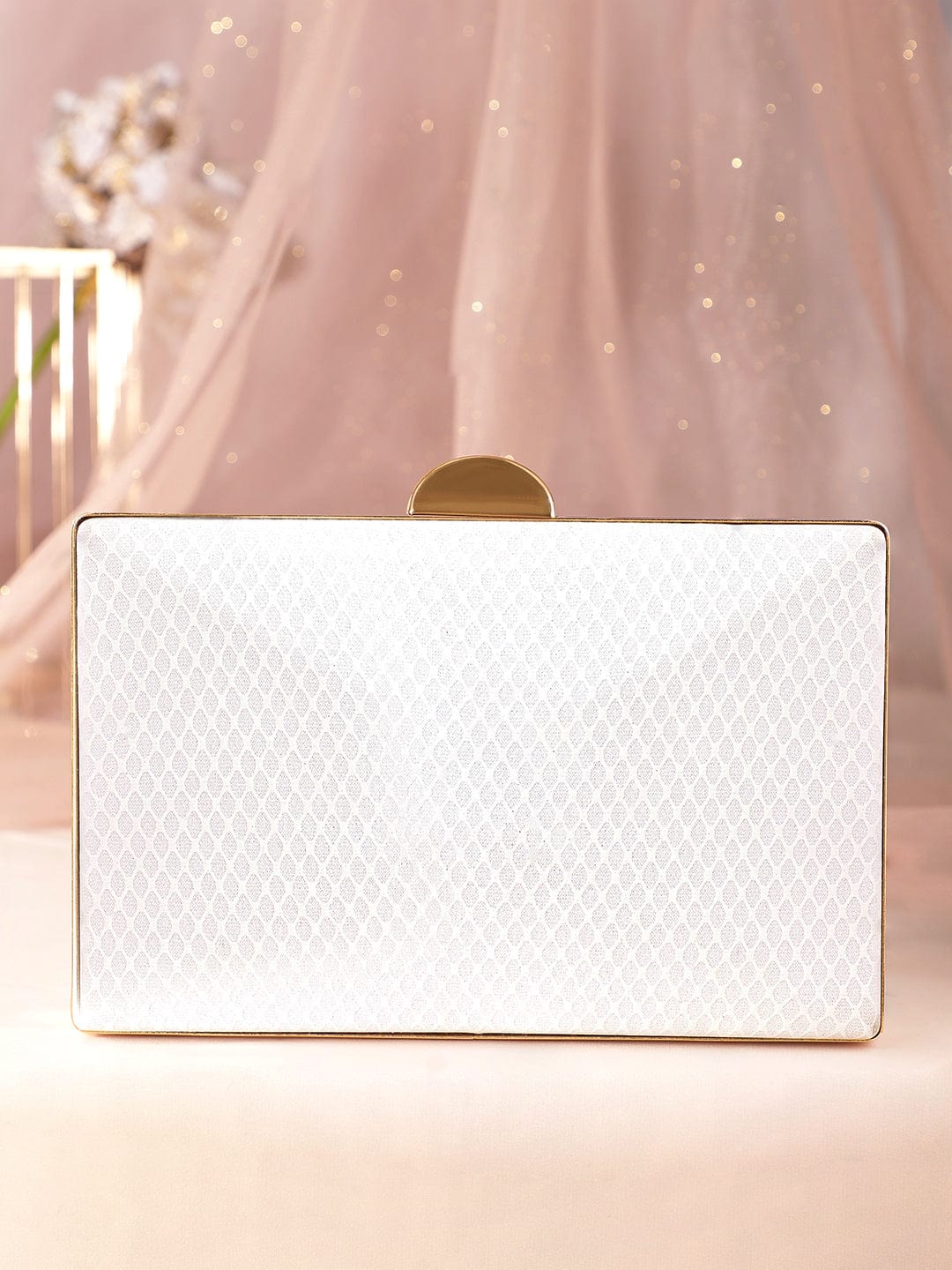 Wentra Dazzling Allure Handcrafted Shimmery Clutch Bag