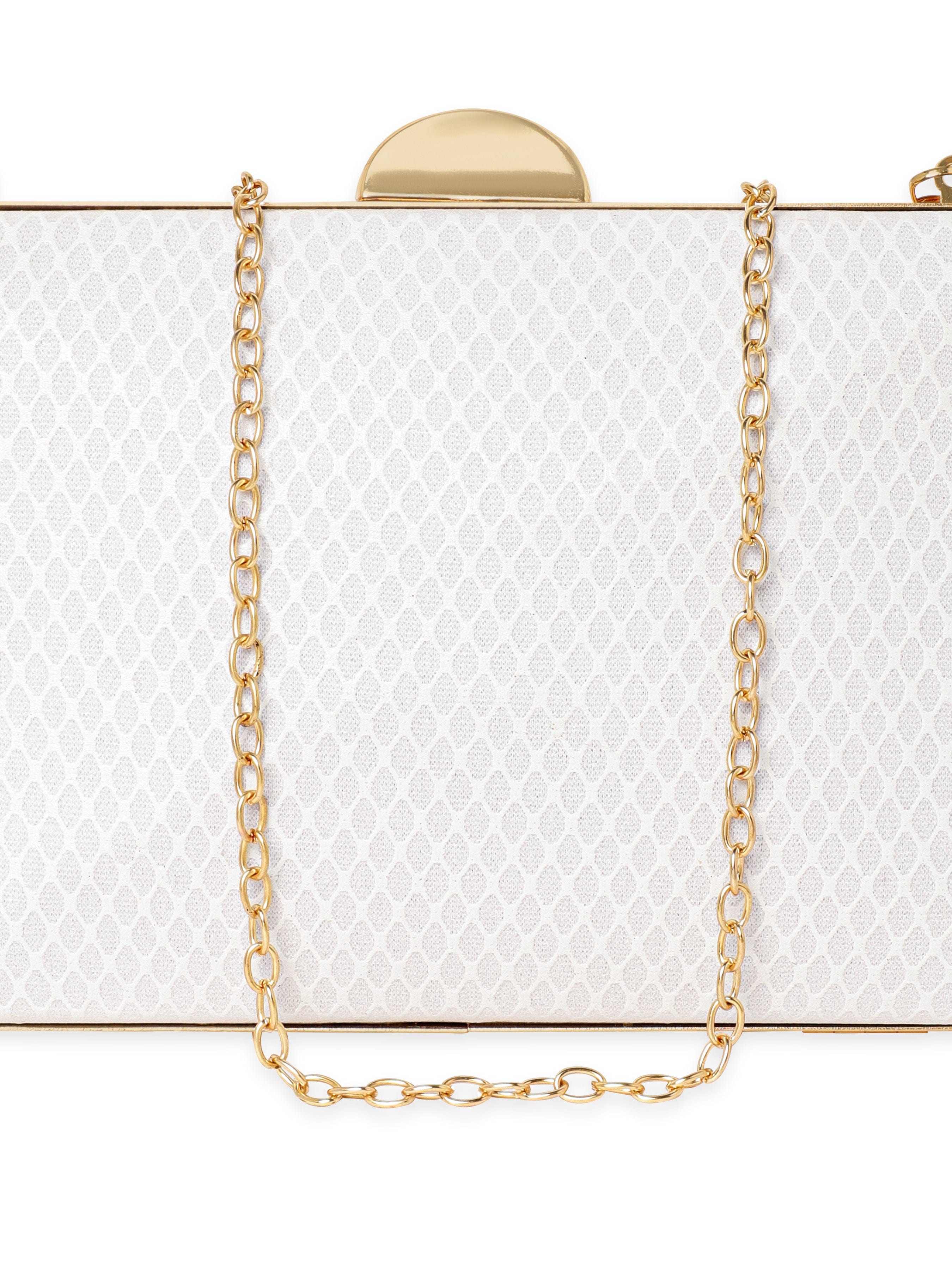 Wentra Dazzling Allure Handcrafted Shimmery Clutch Bag