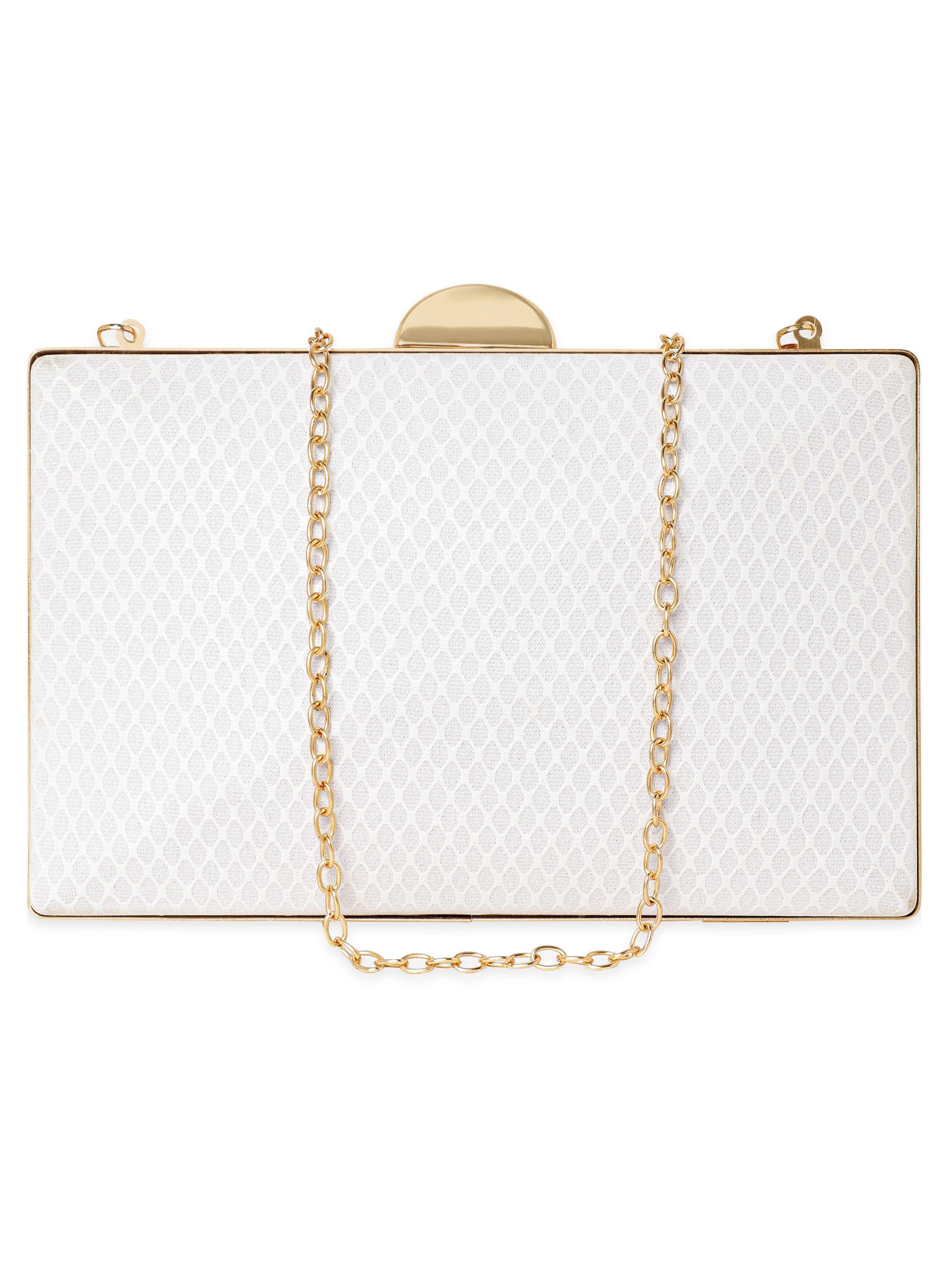 Wentra Dazzling Allure Handcrafted Shimmery Clutch Bag