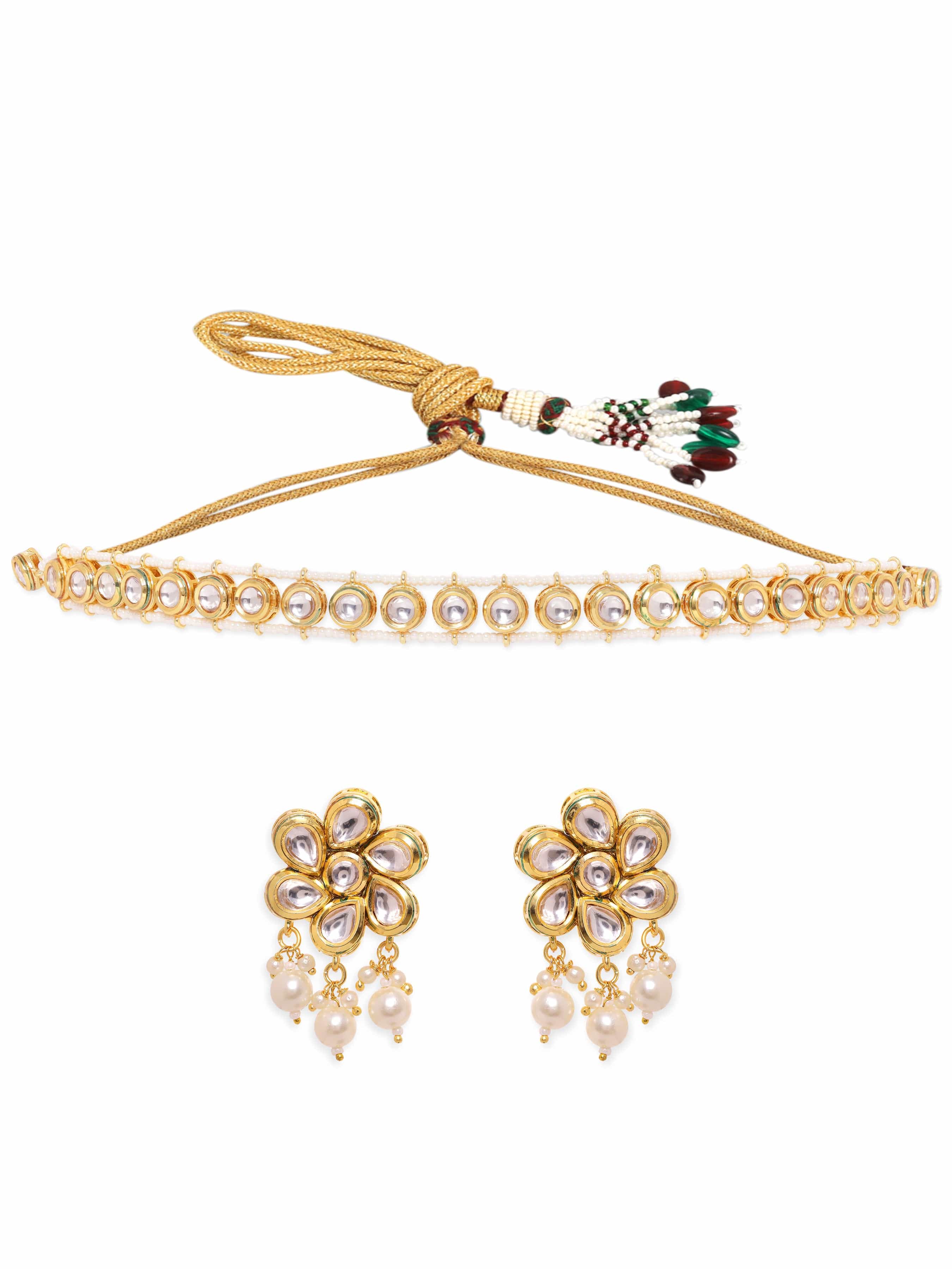 Floral Affair Kundan Necklace Set