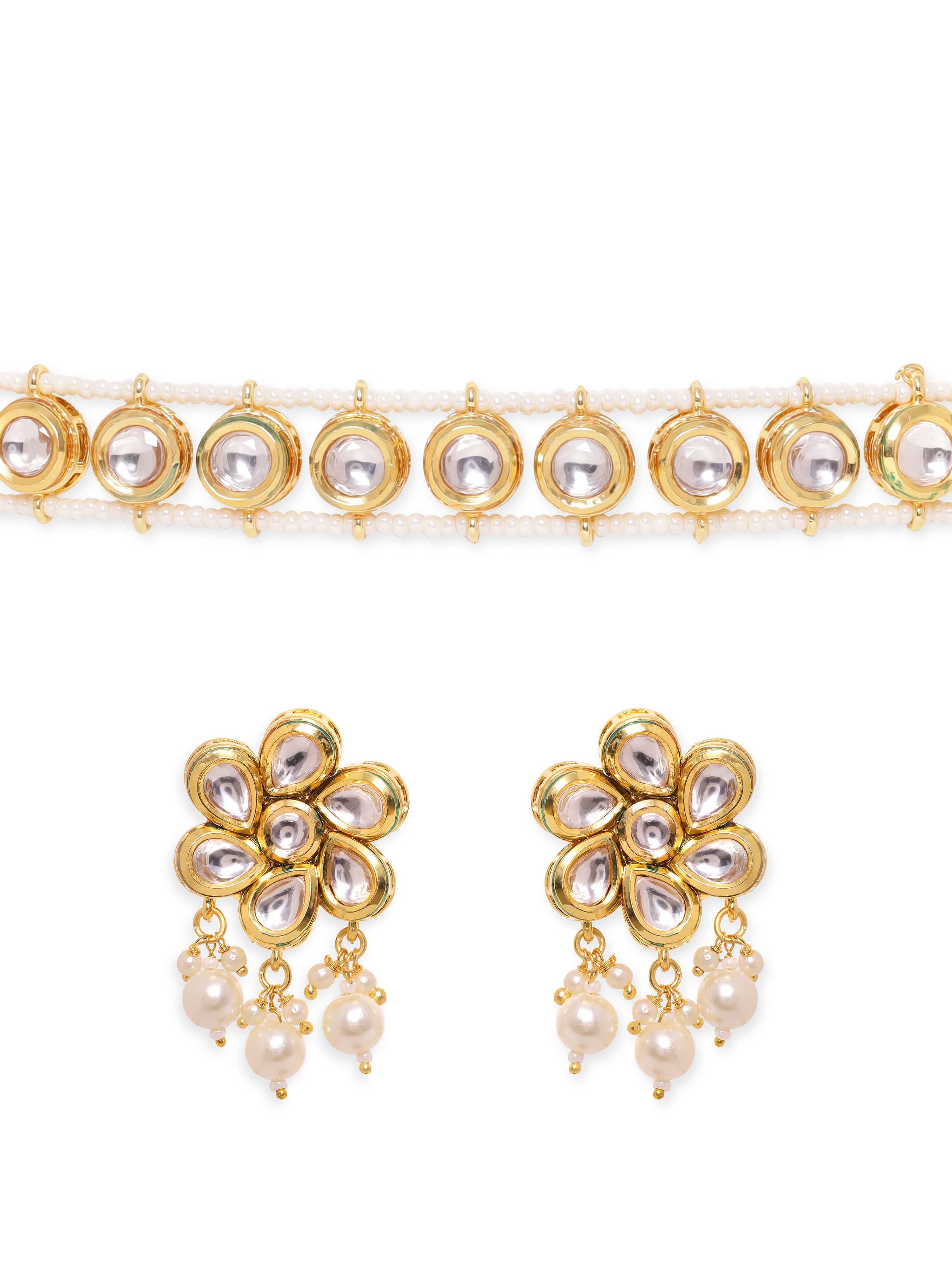 Floral Affair Kundan Necklace Set