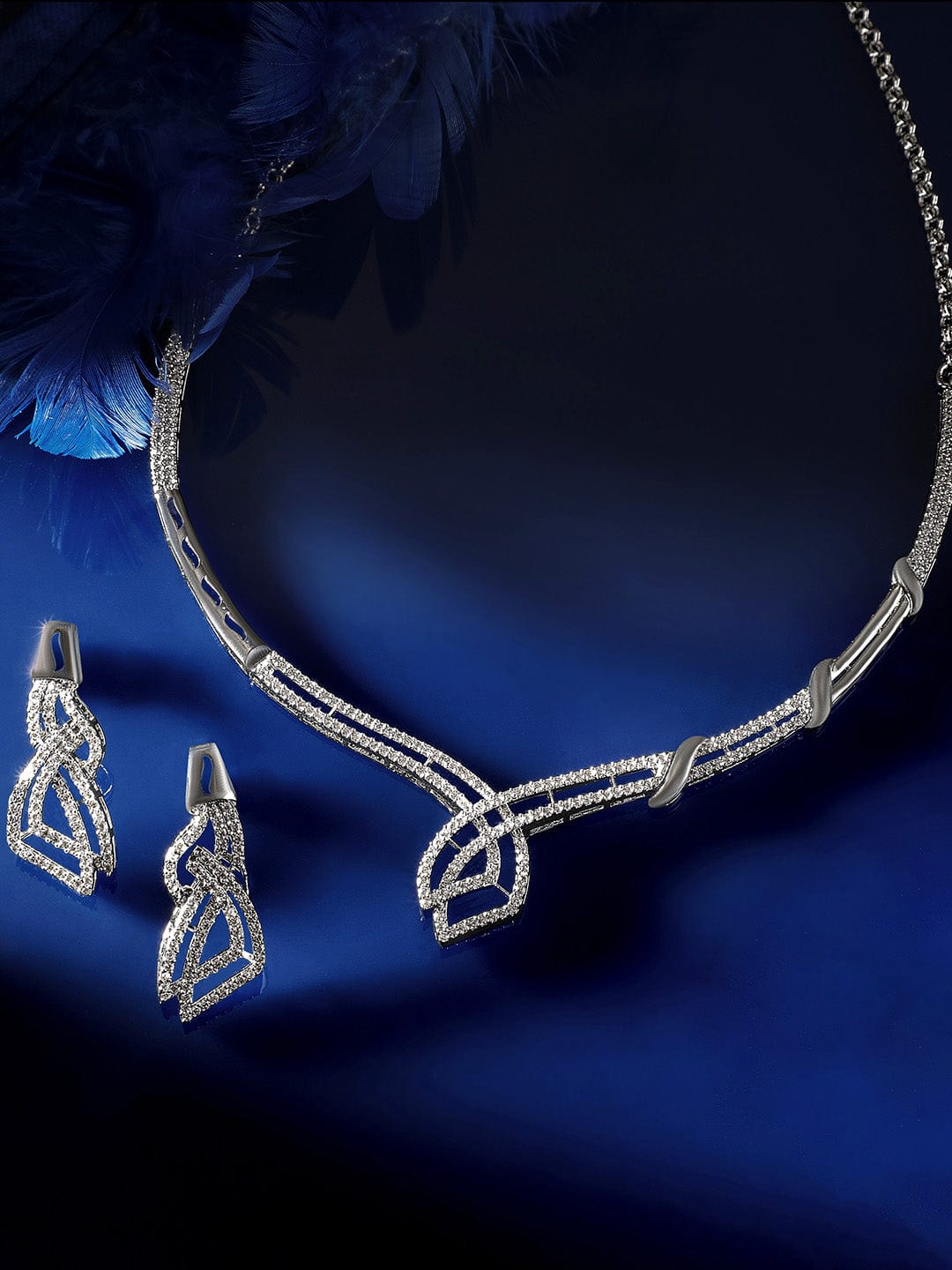 American Diamond Zirconia Necklace Set