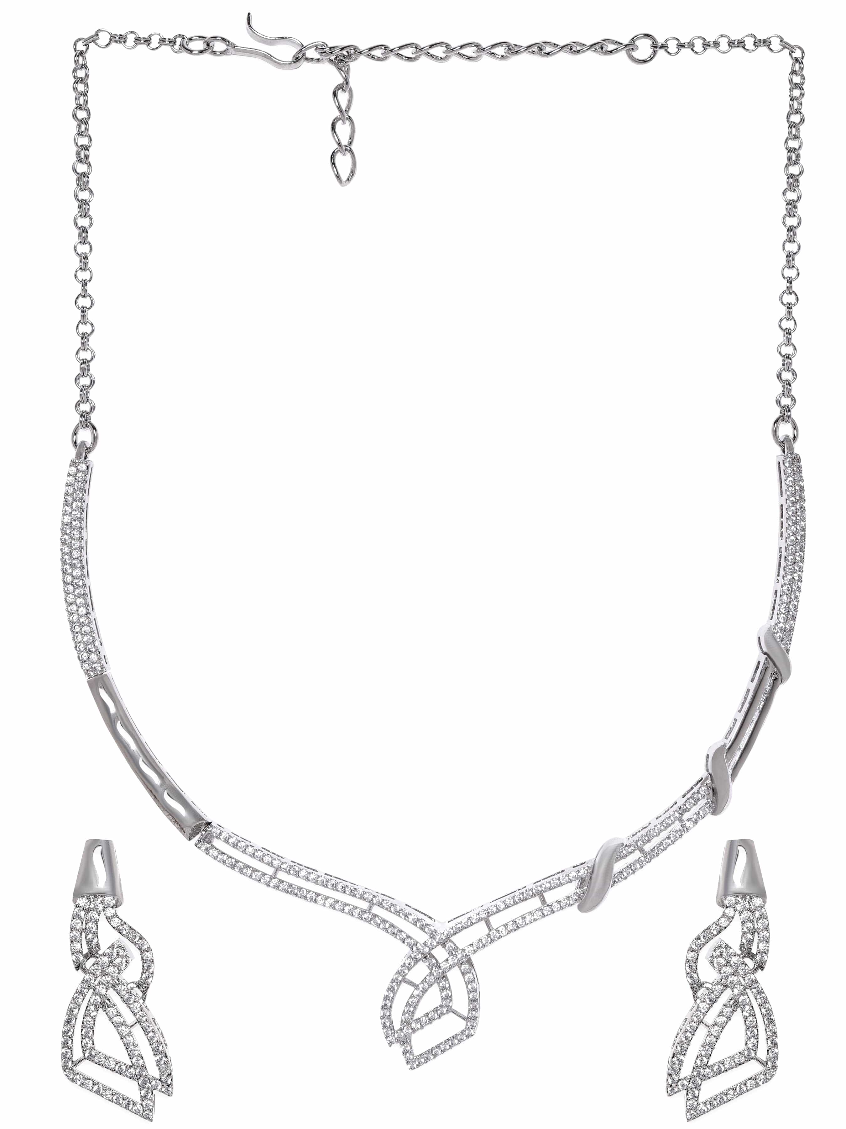 American Diamond Zirconia Necklace Set