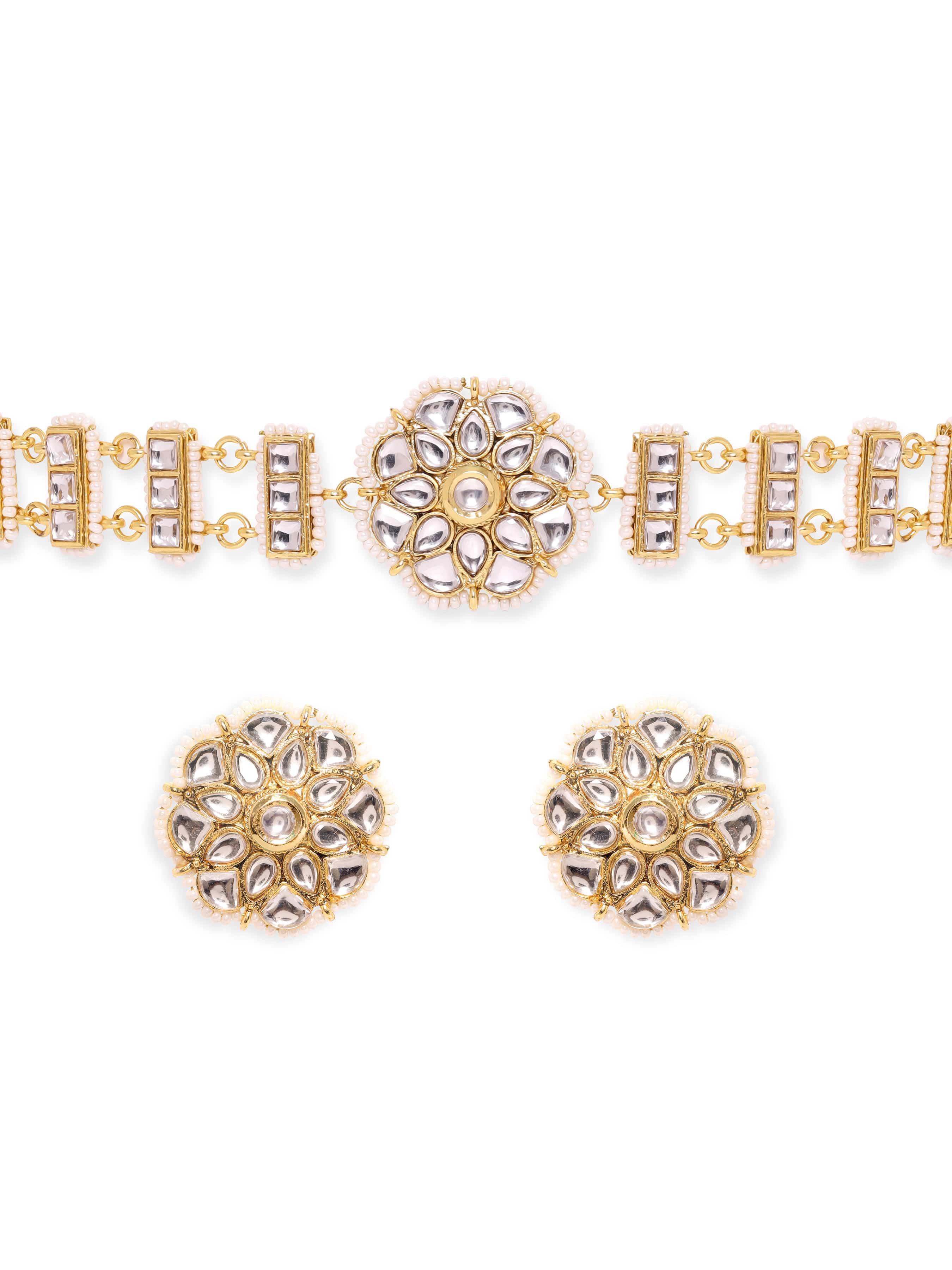 Heritage White Kundan Choker Set