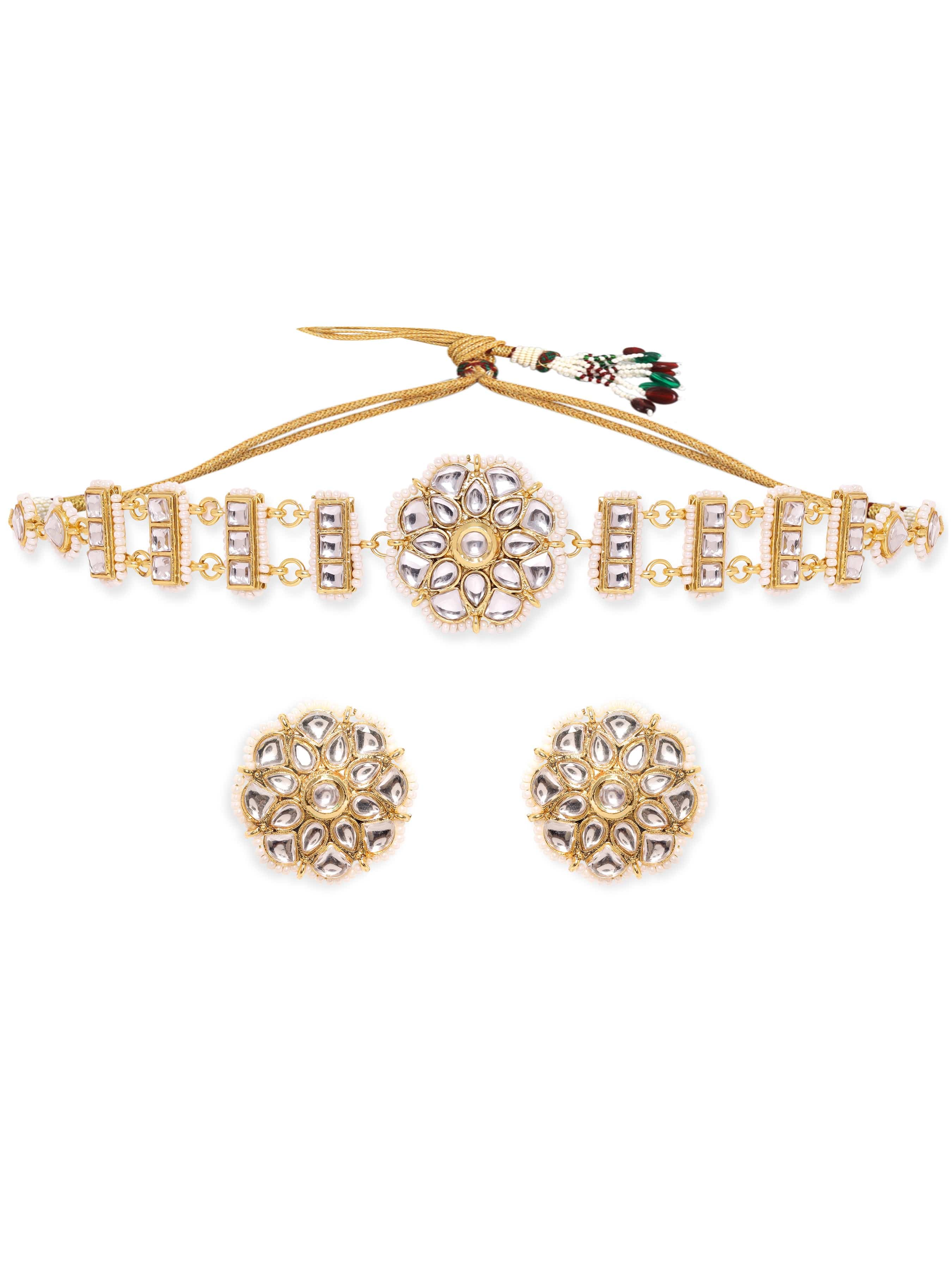 Heritage White Kundan Choker Set