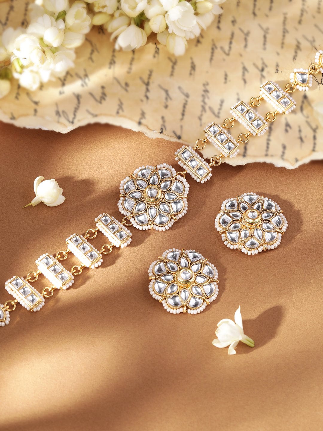 Heritage White Kundan Choker Set