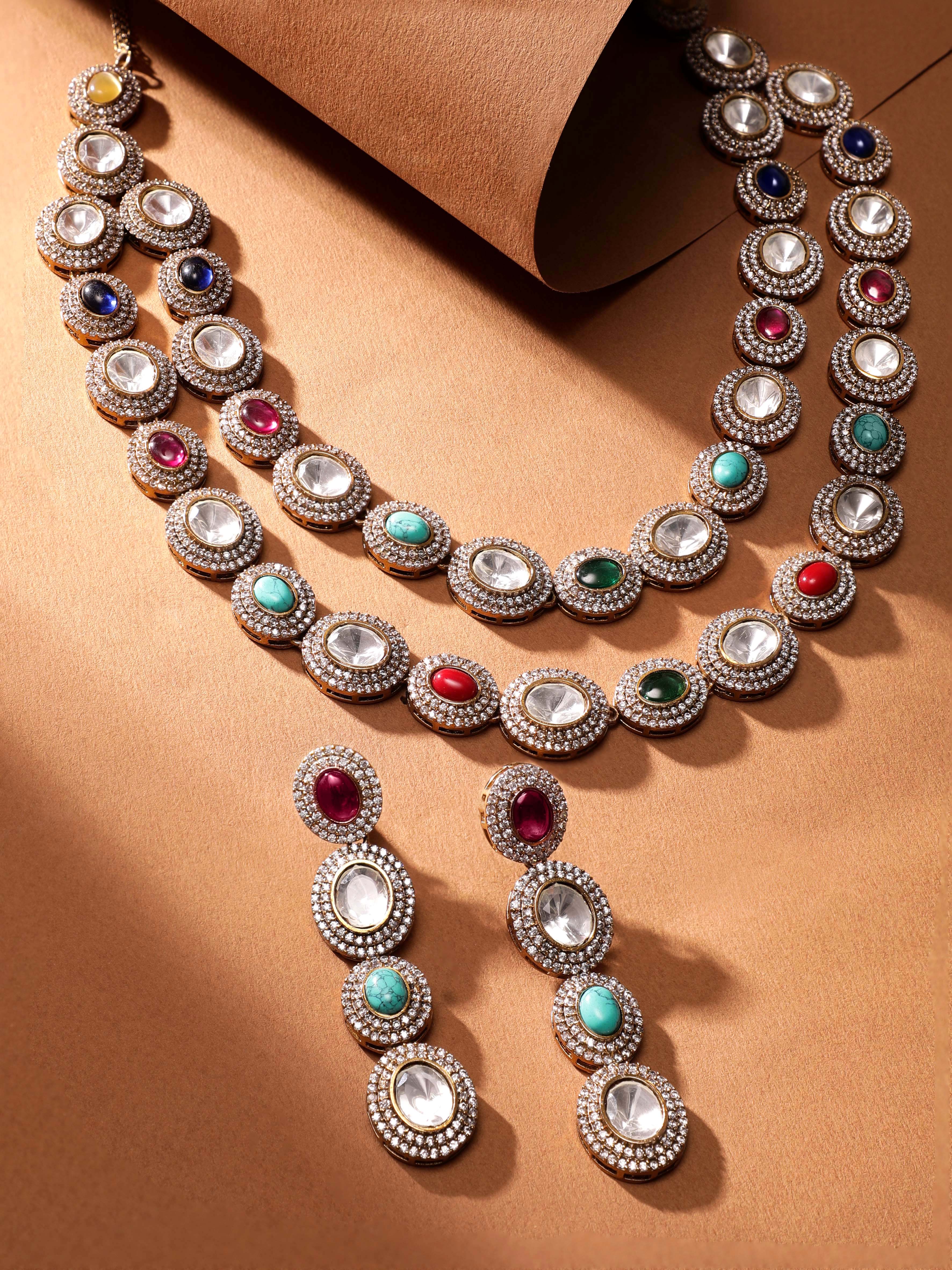 Iconic AD & Kundan Statement Necklace Set