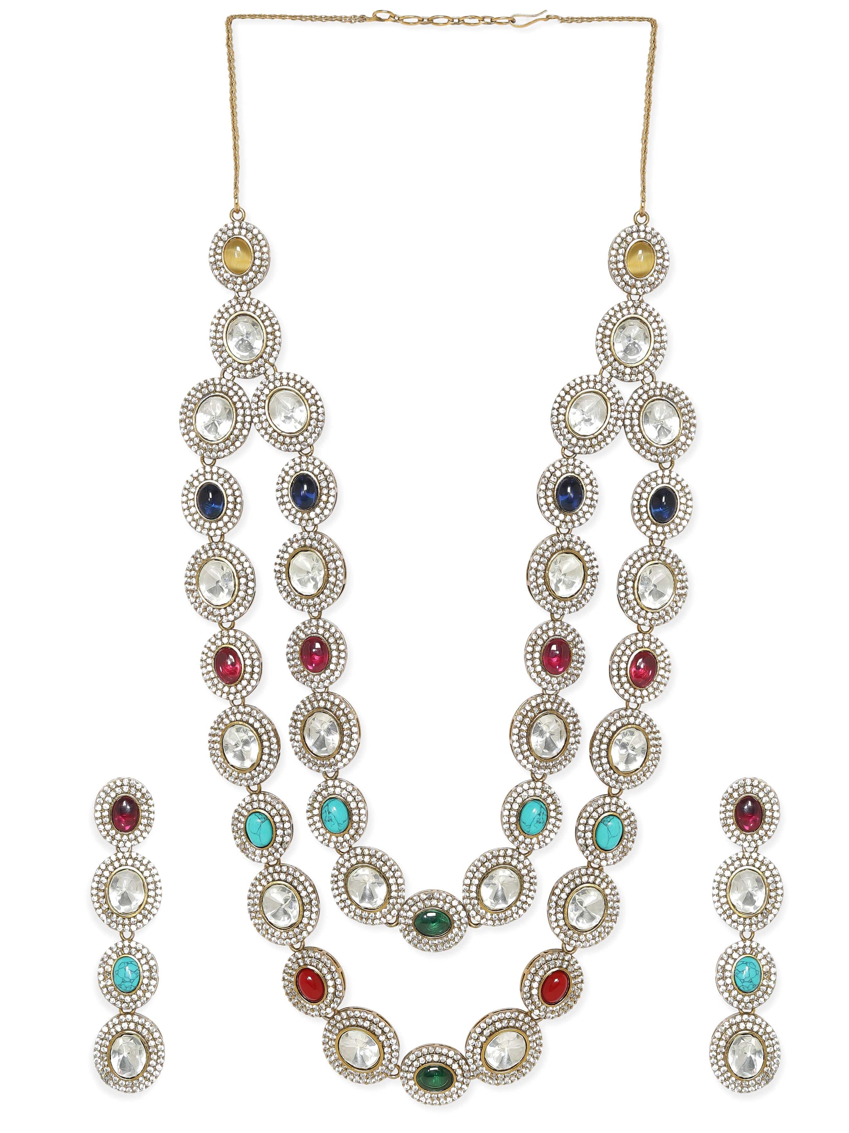 Iconic AD & Kundan Statement Necklace Set