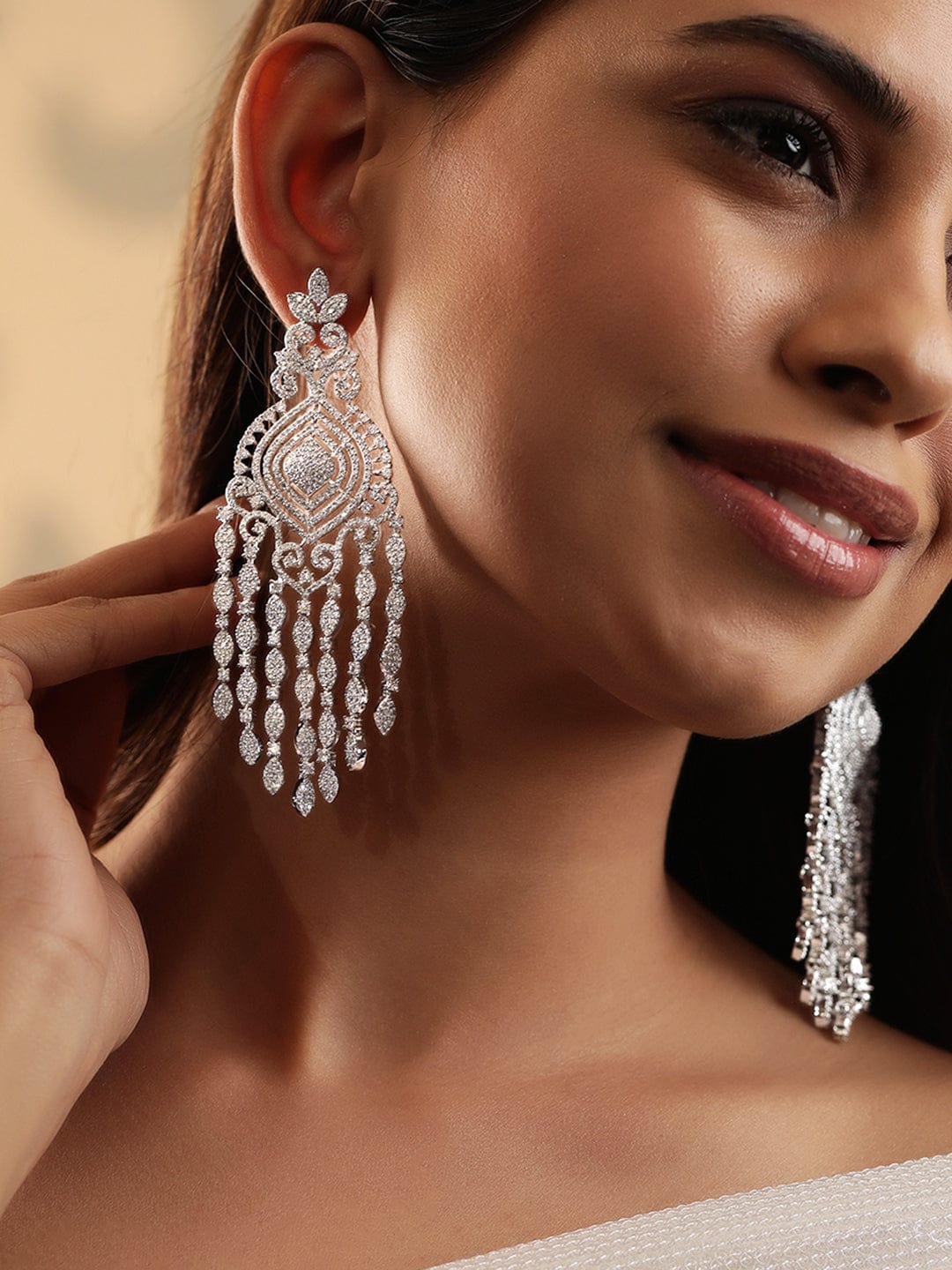 Eternal Shine American Diamond Zirconia Danglers