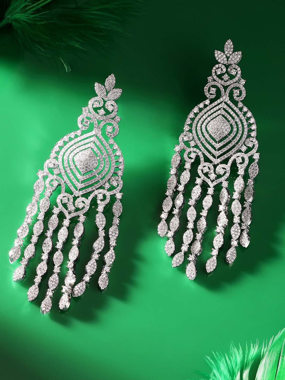 Eternal Shine American Diamond Zirconia Danglers