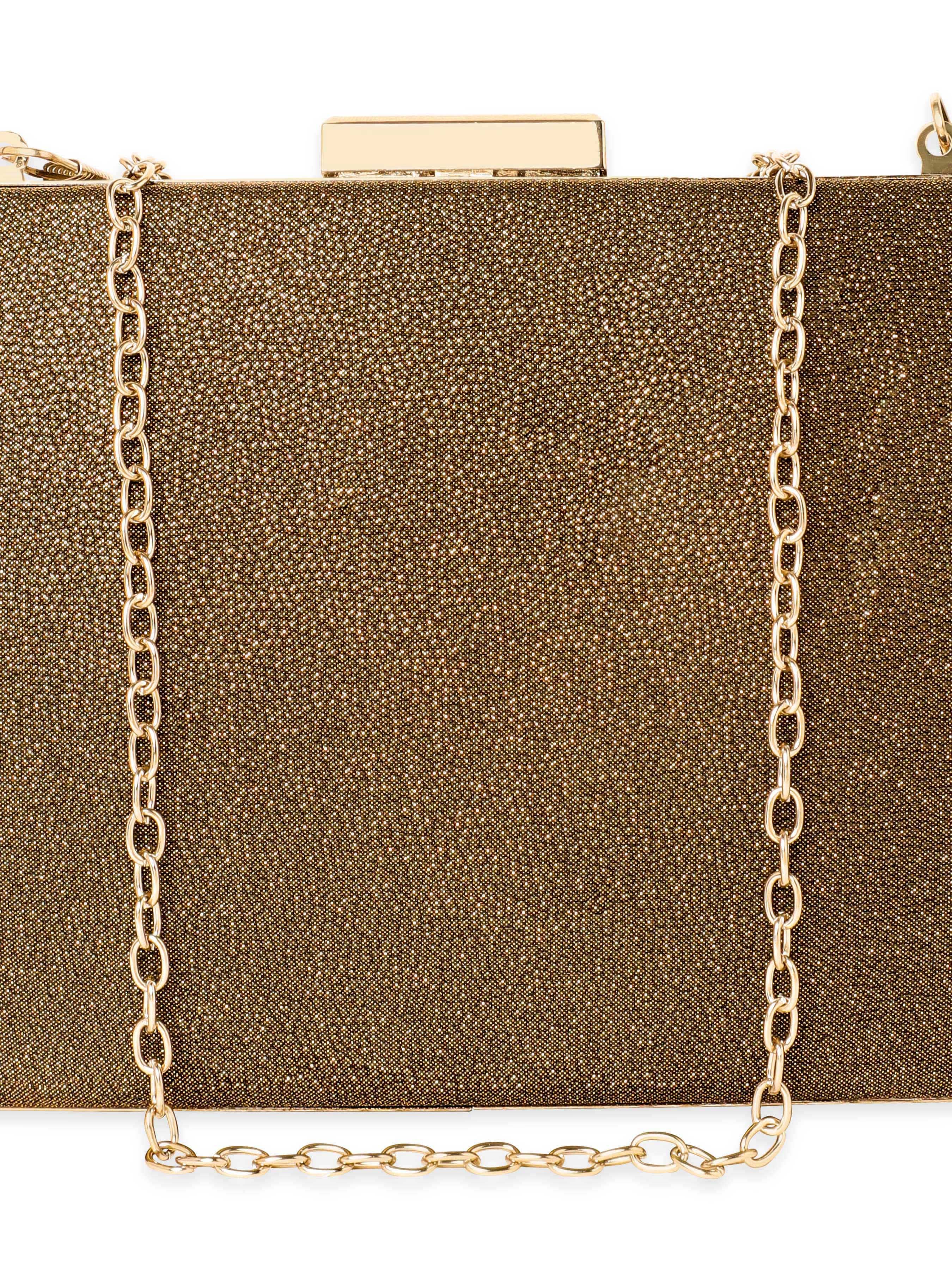Wentra Gilded Glamour Handcrafted Shimmery Clutch Bag