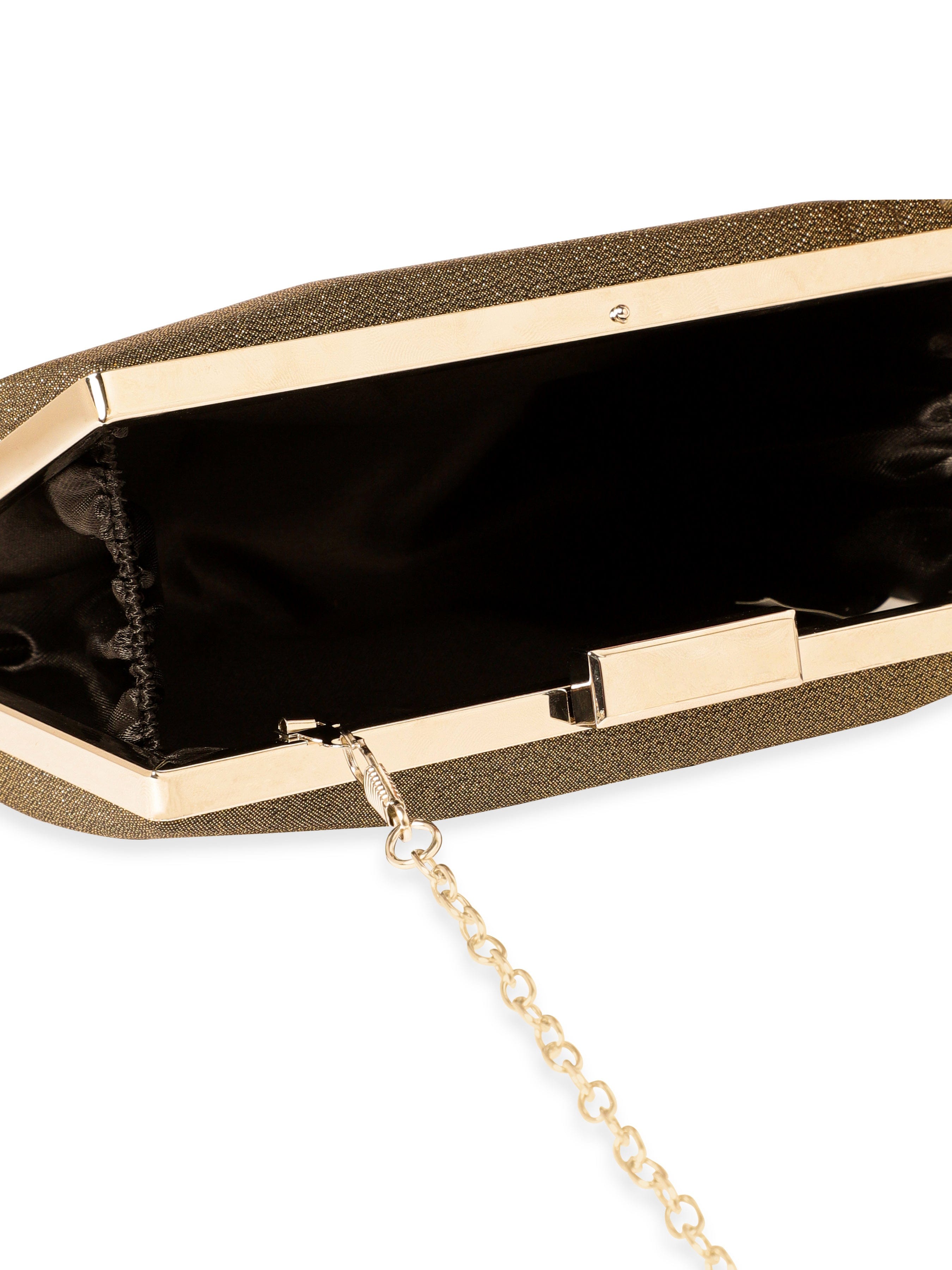 Wentra Gilded Glamour Handcrafted Shimmery Clutch Bag