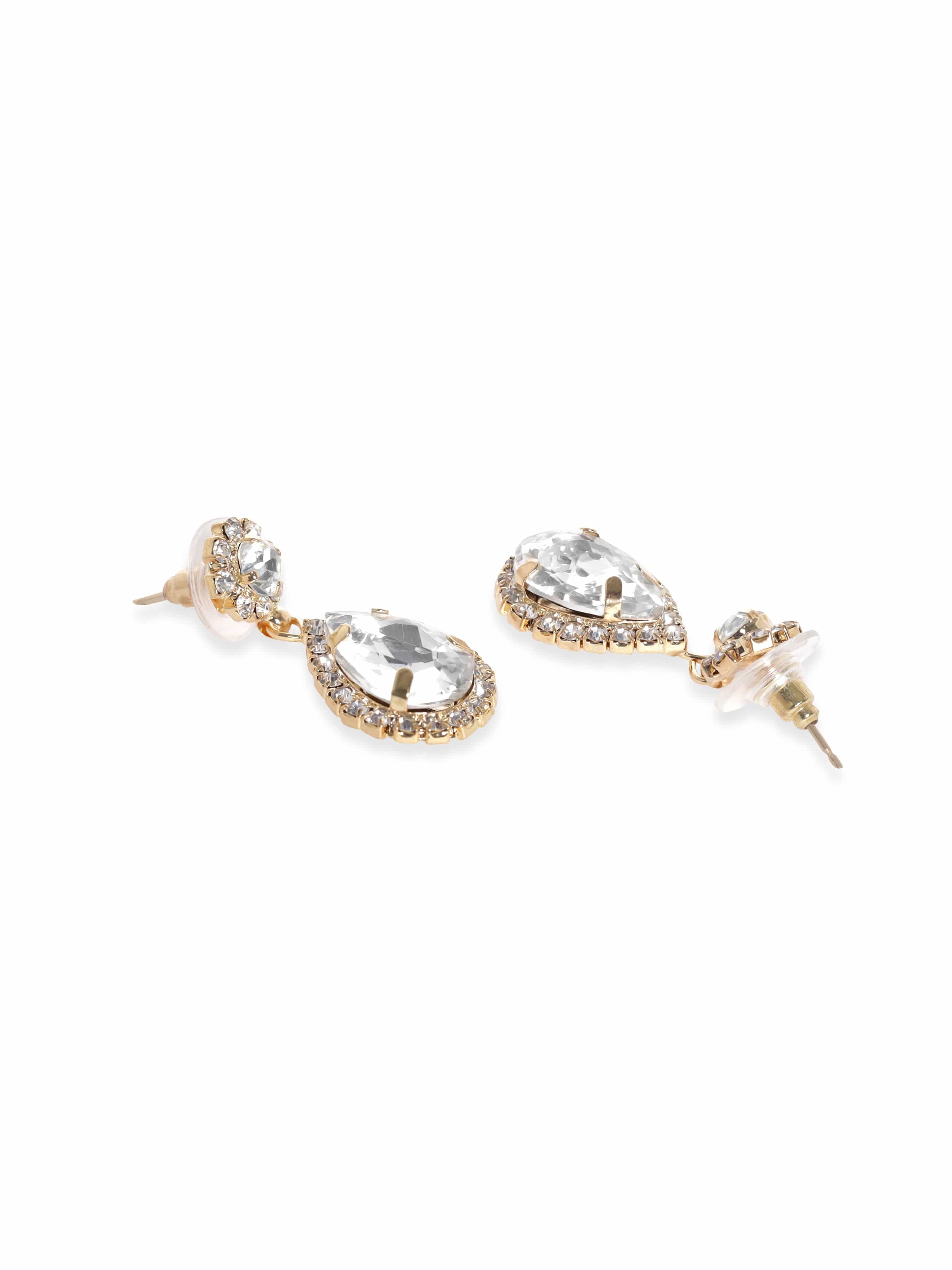 Gold Toned American Diamond Zirconia Necklace Set