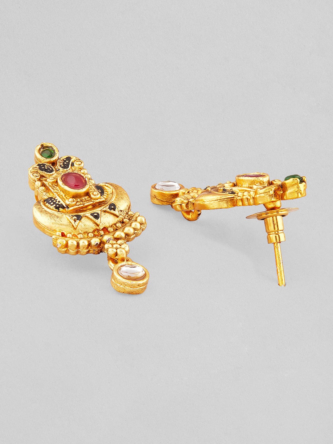 Gold Toned Mangalsutra With Earrings