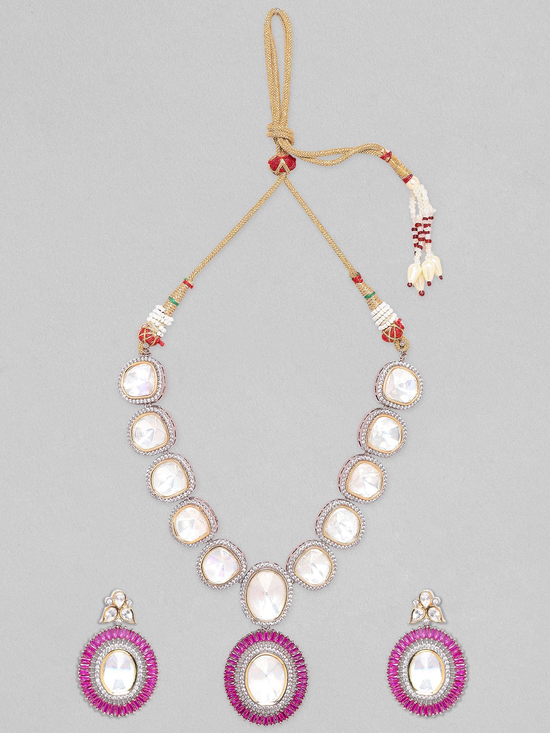 Pink Prestige Kundan Necklace Set