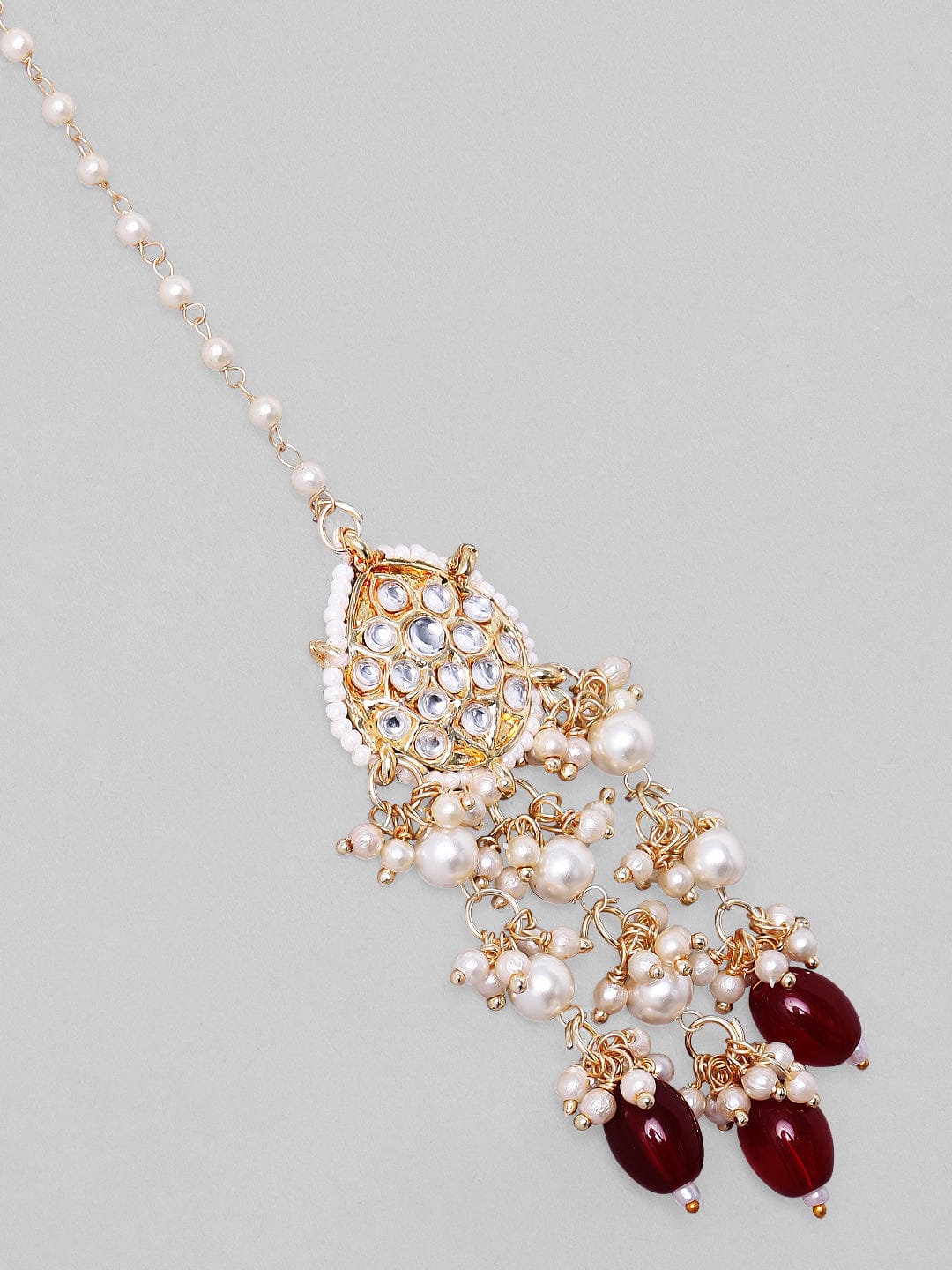 Royal Glow Red & Kundan Necklace Set