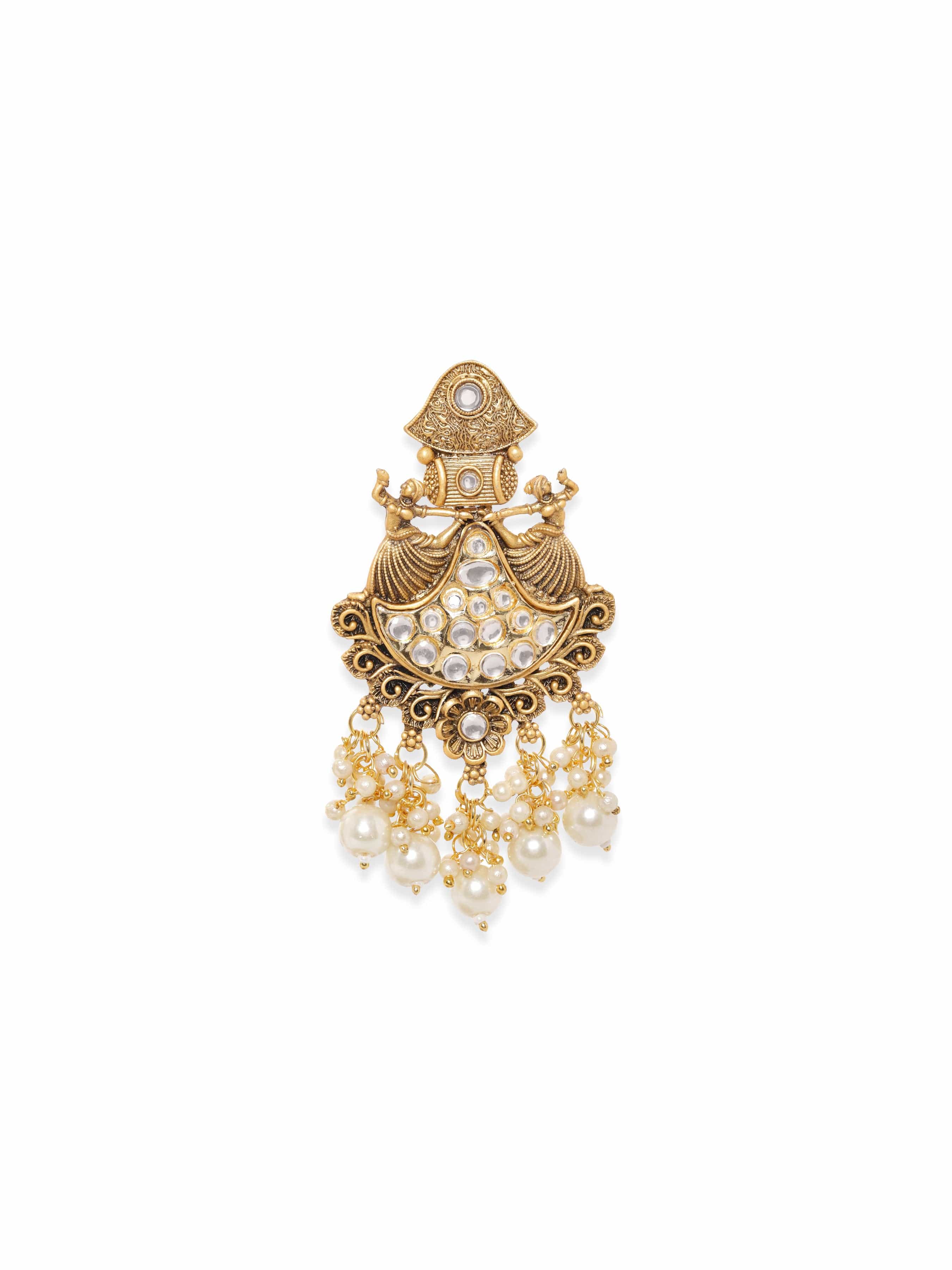 Heritage Dance Kundan Danglers