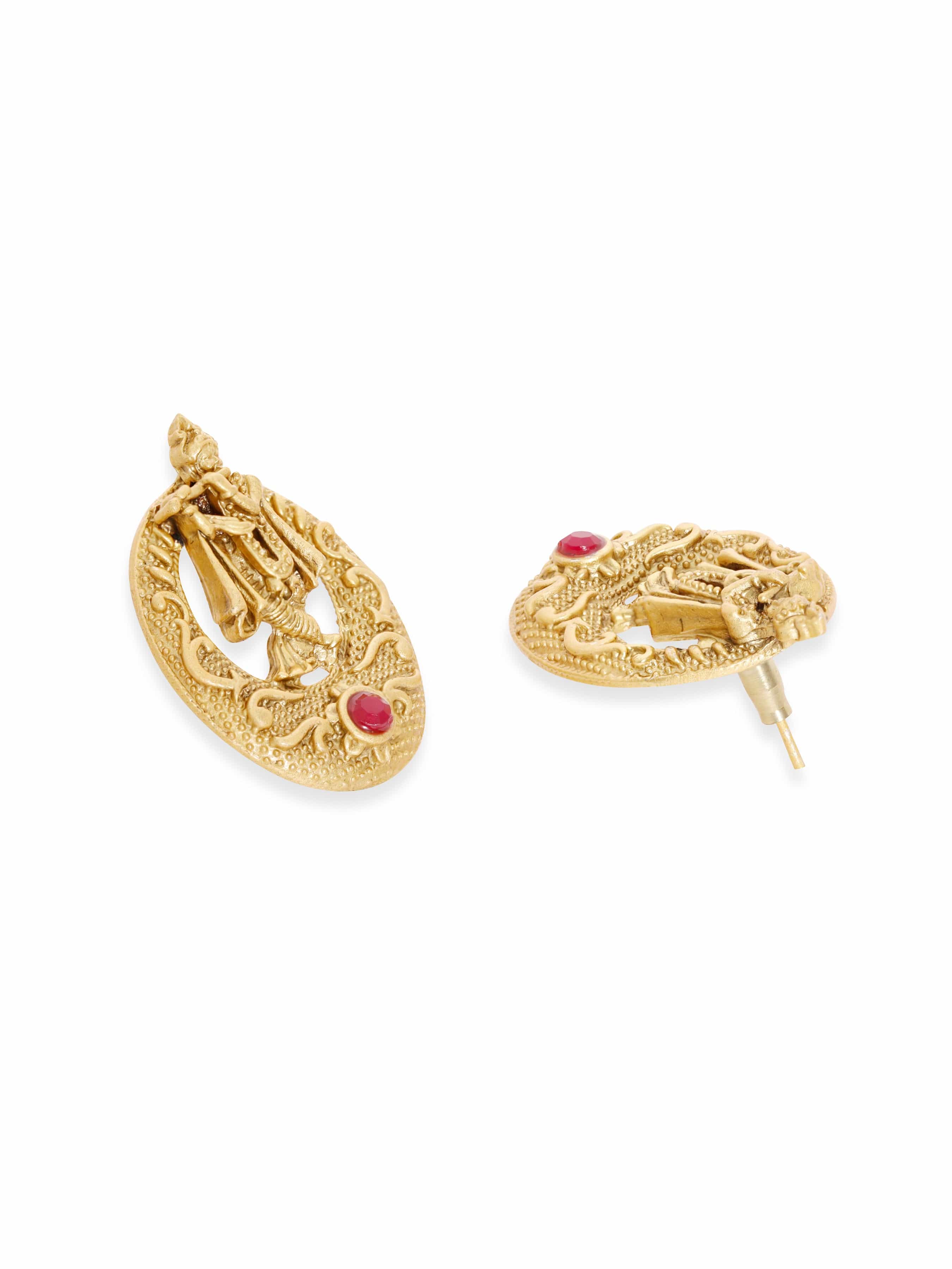 Divine Shri Krishna Temple Pendant Set