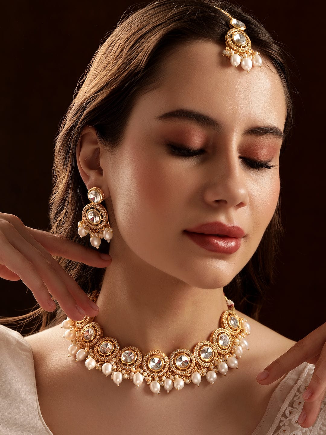 Polki Majesty Necklace Set