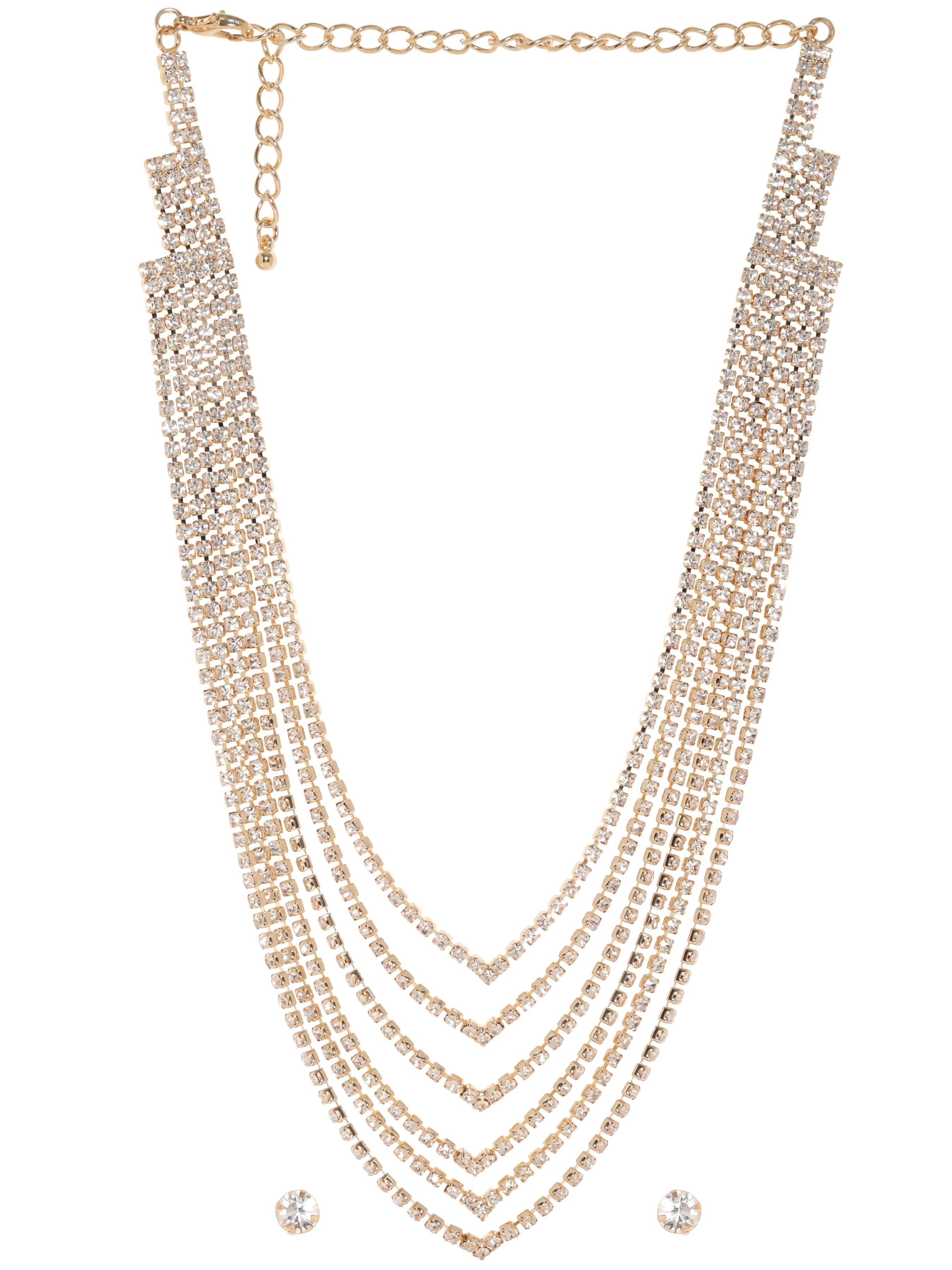 Multi-Layered Crystal Necklace Set