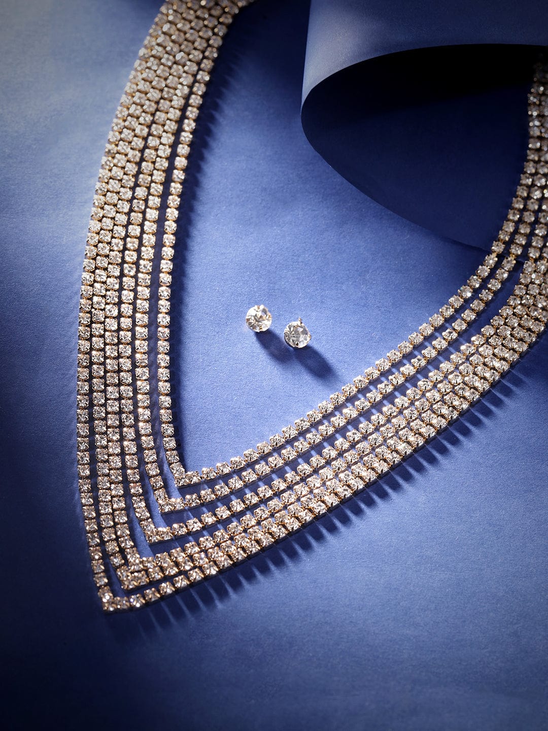 Multi-Layered Crystal Necklace Set