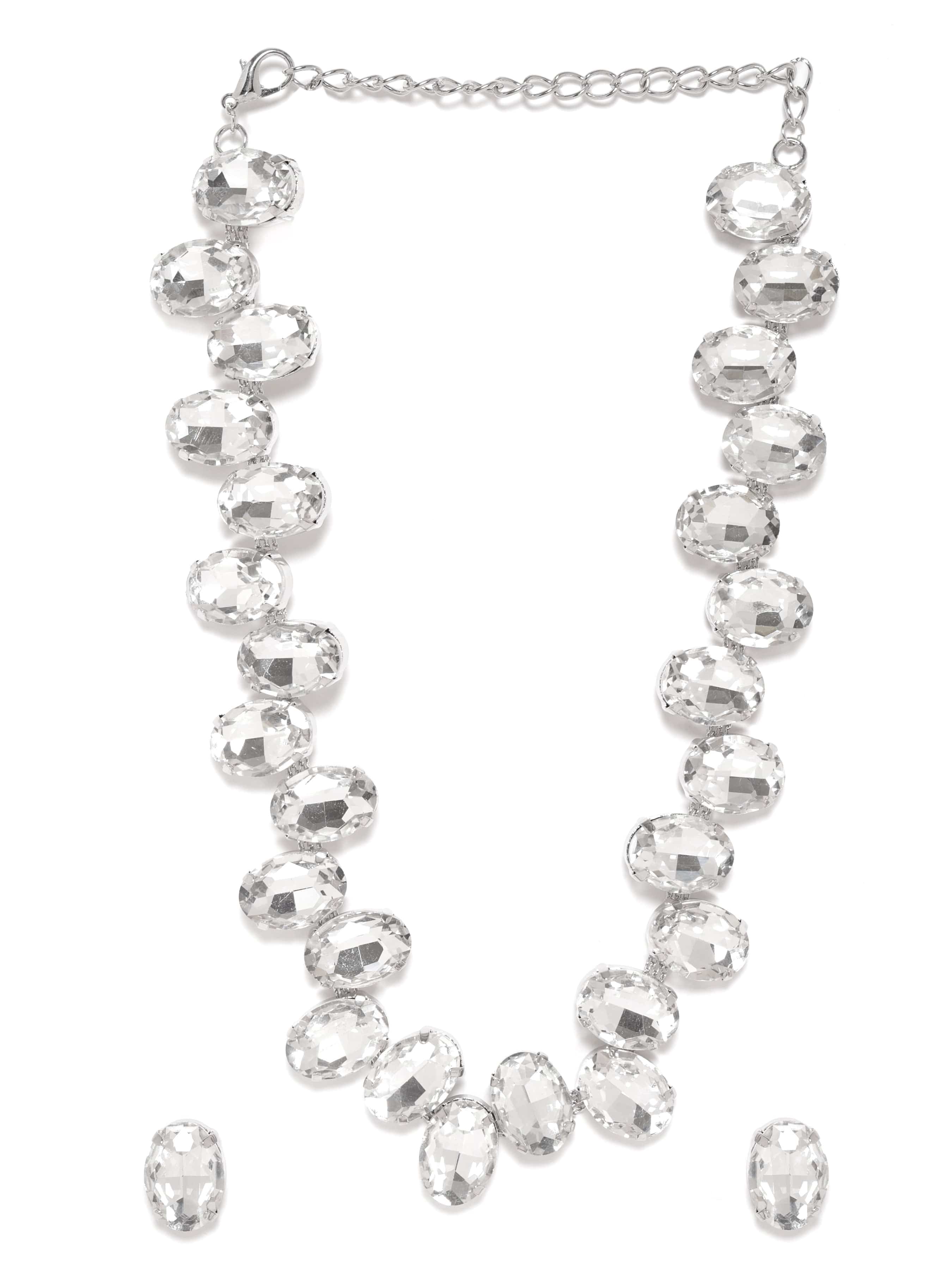 Waves of Wisdom White Crystal necklace set