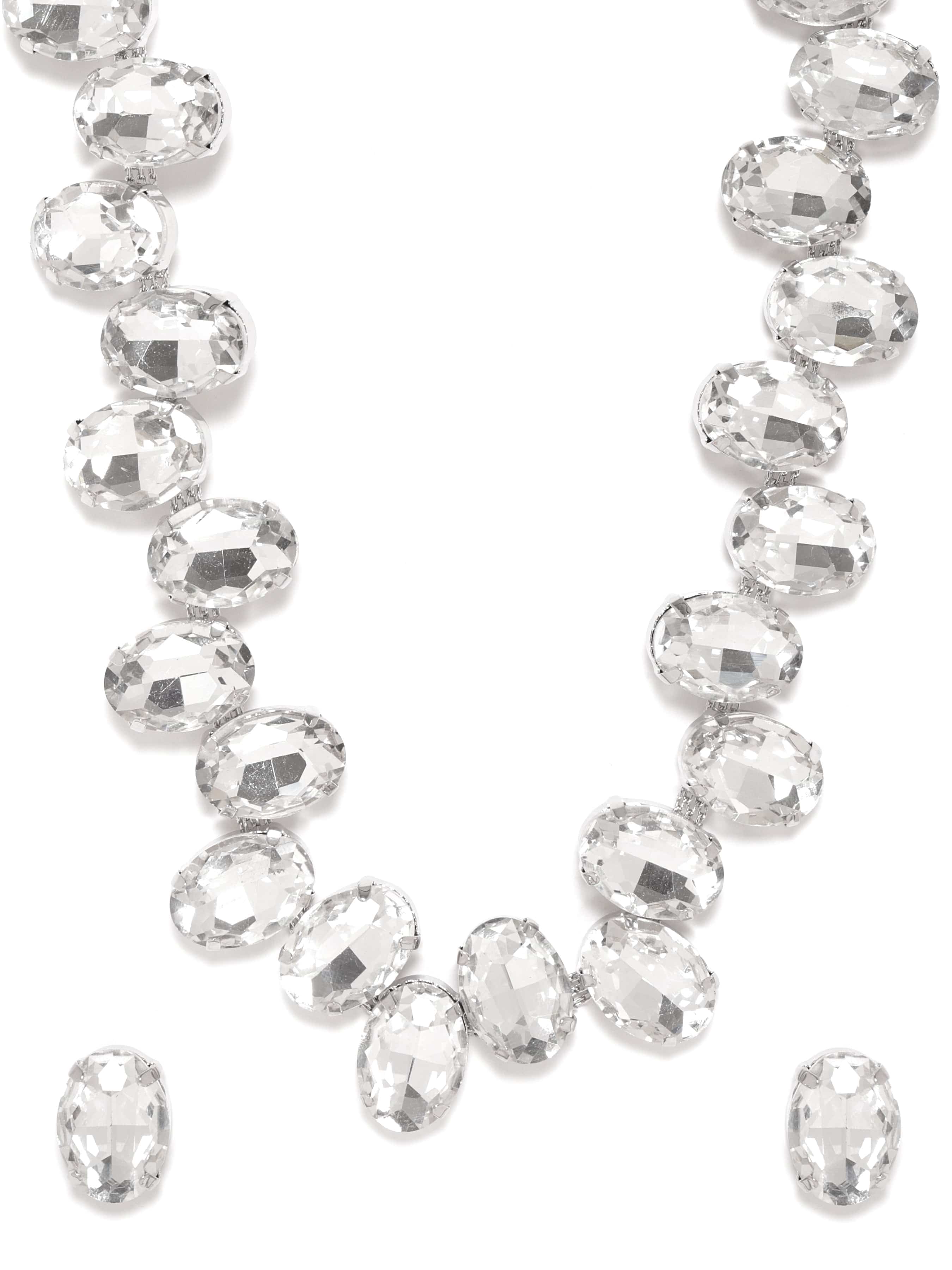 Waves of Wisdom White Crystal necklace set