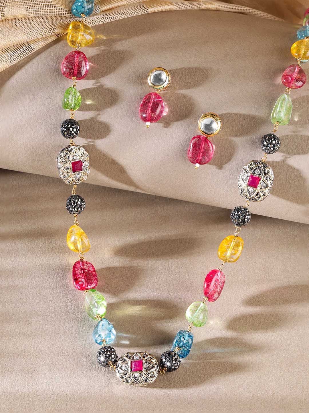 Beaded Multicolor Necklace Set
