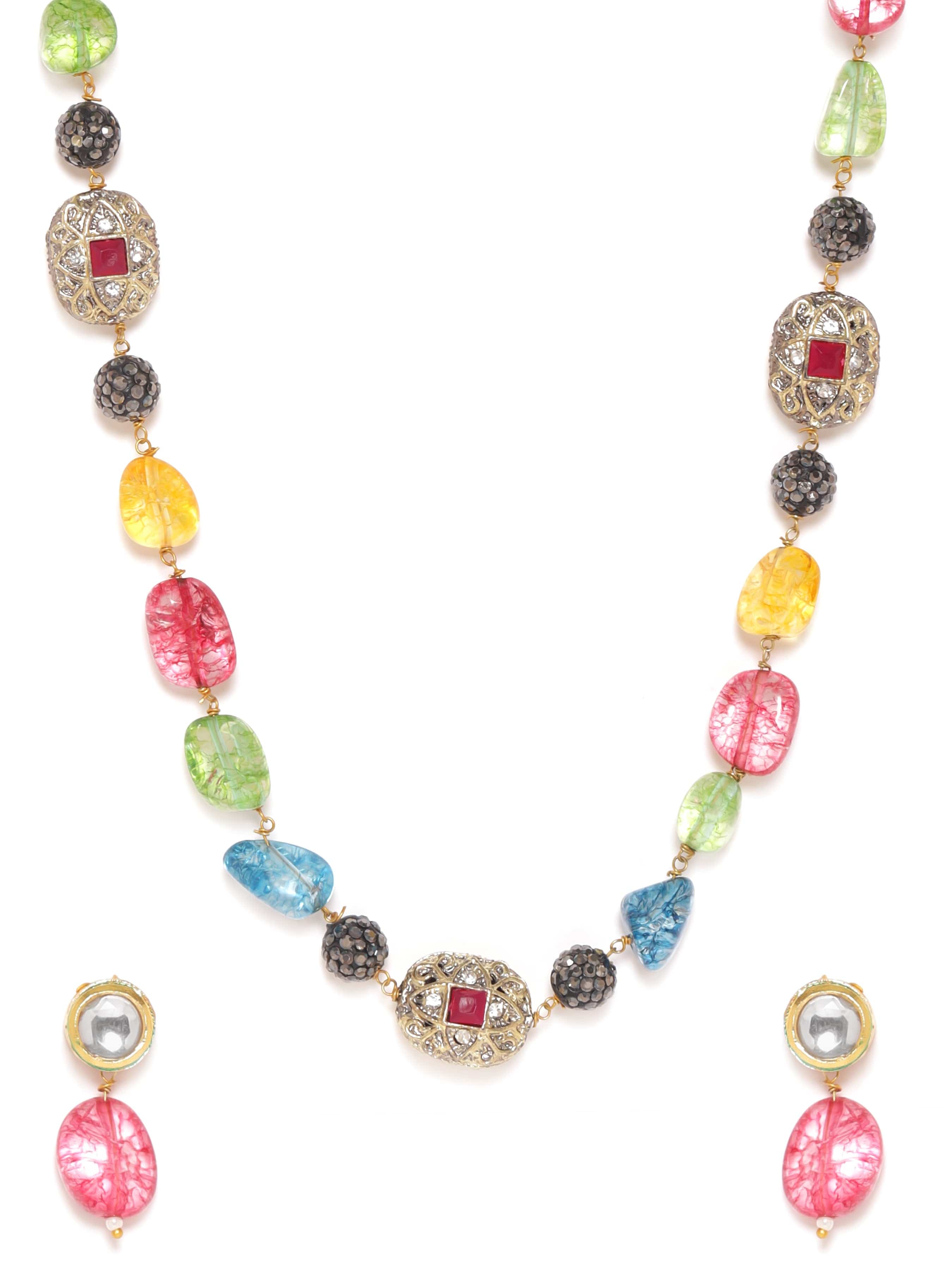 Beaded Multicolor Necklace Set