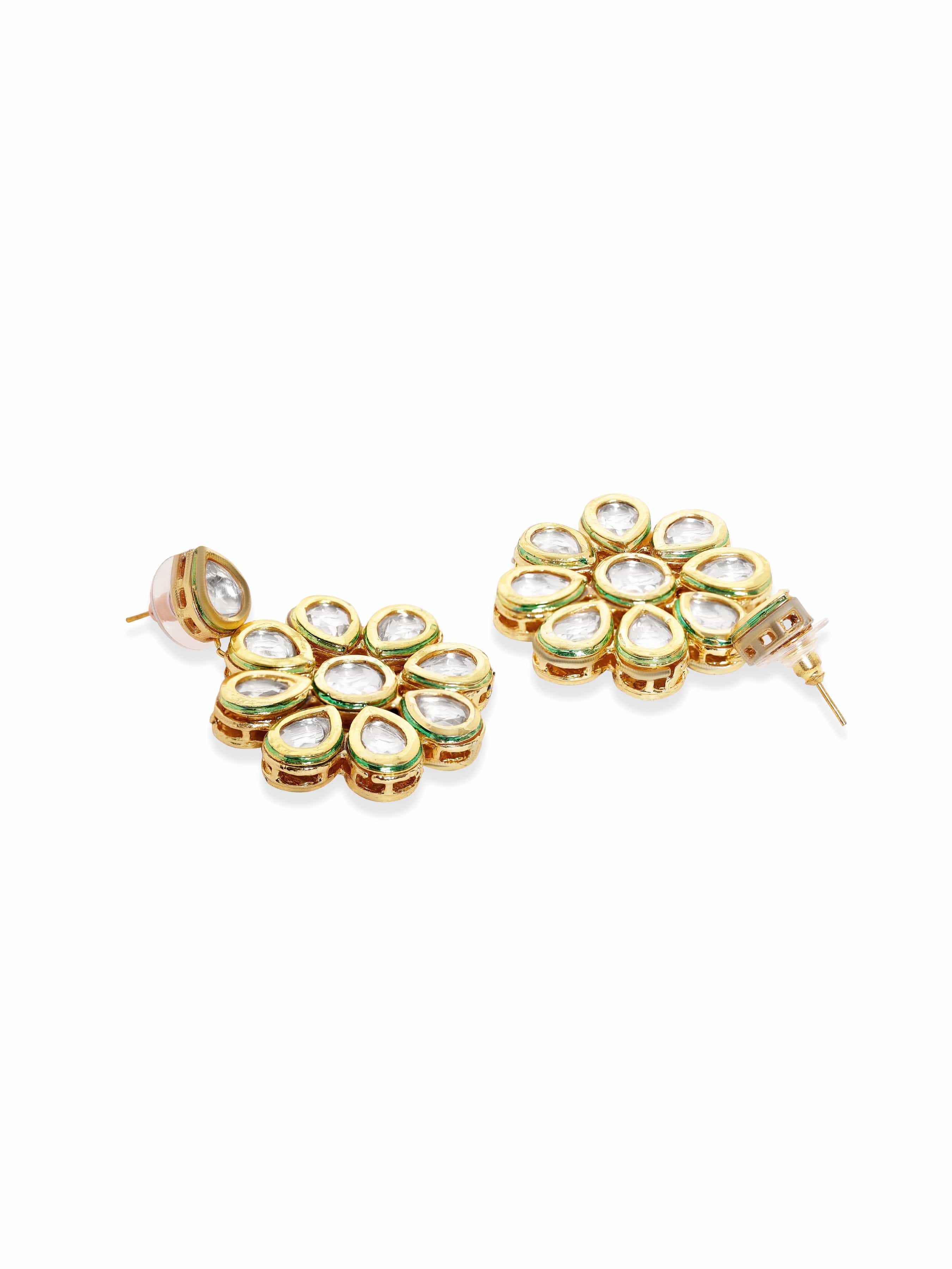 Queen's Reflection Pearl Kundan Necklace Set