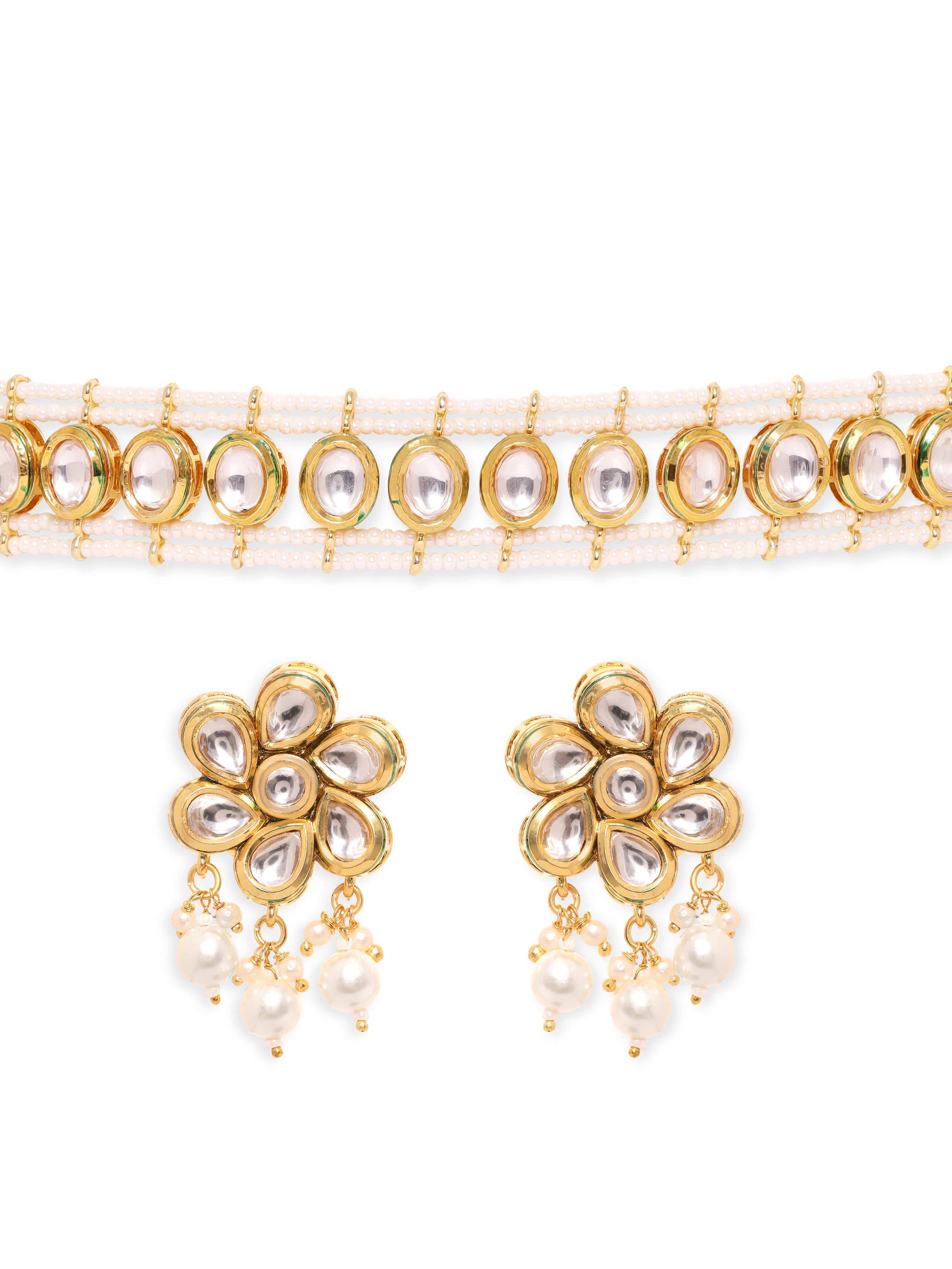 Floral Affair Kundan Necklace Set