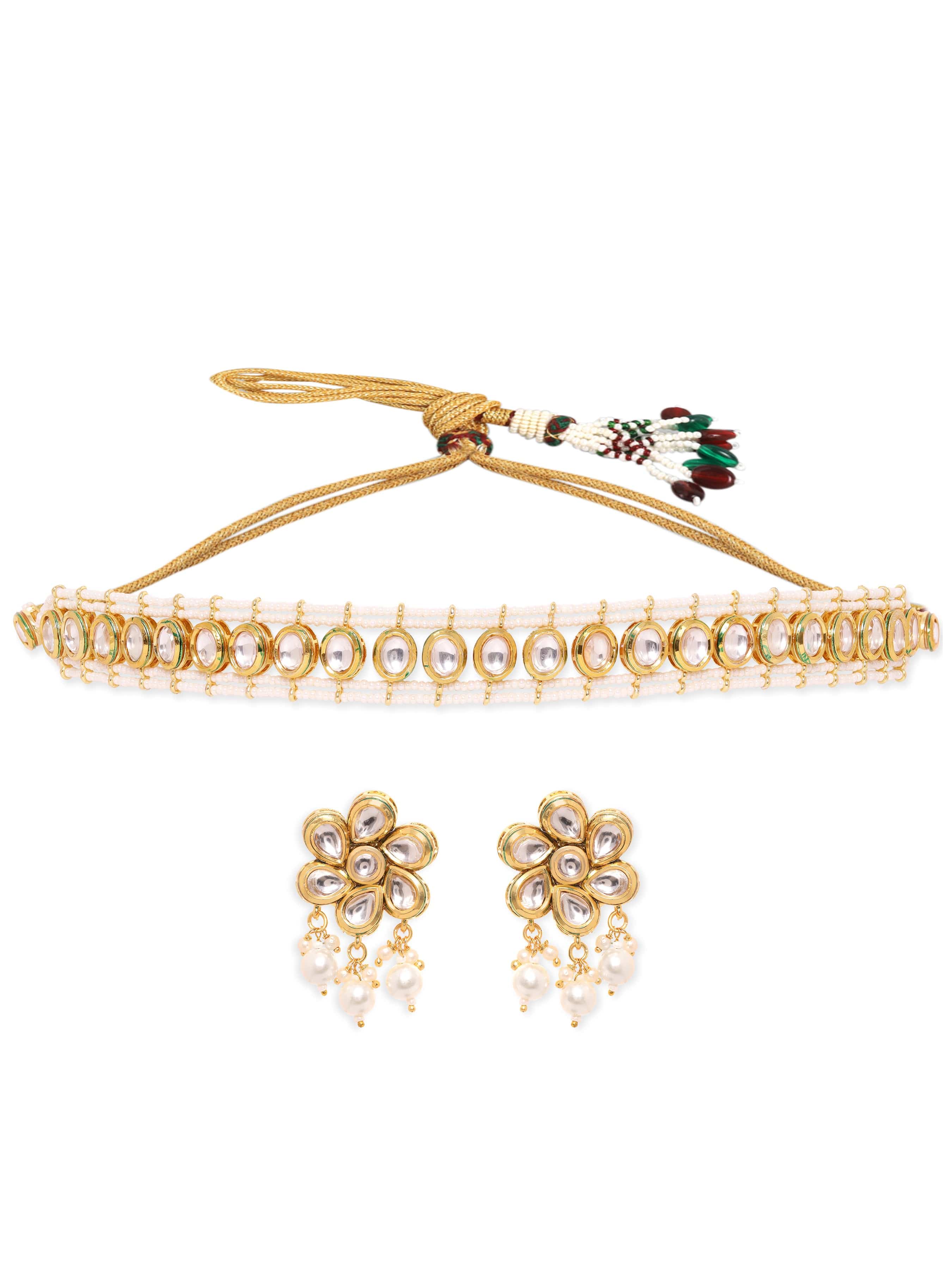 Floral Affair Kundan Necklace Set