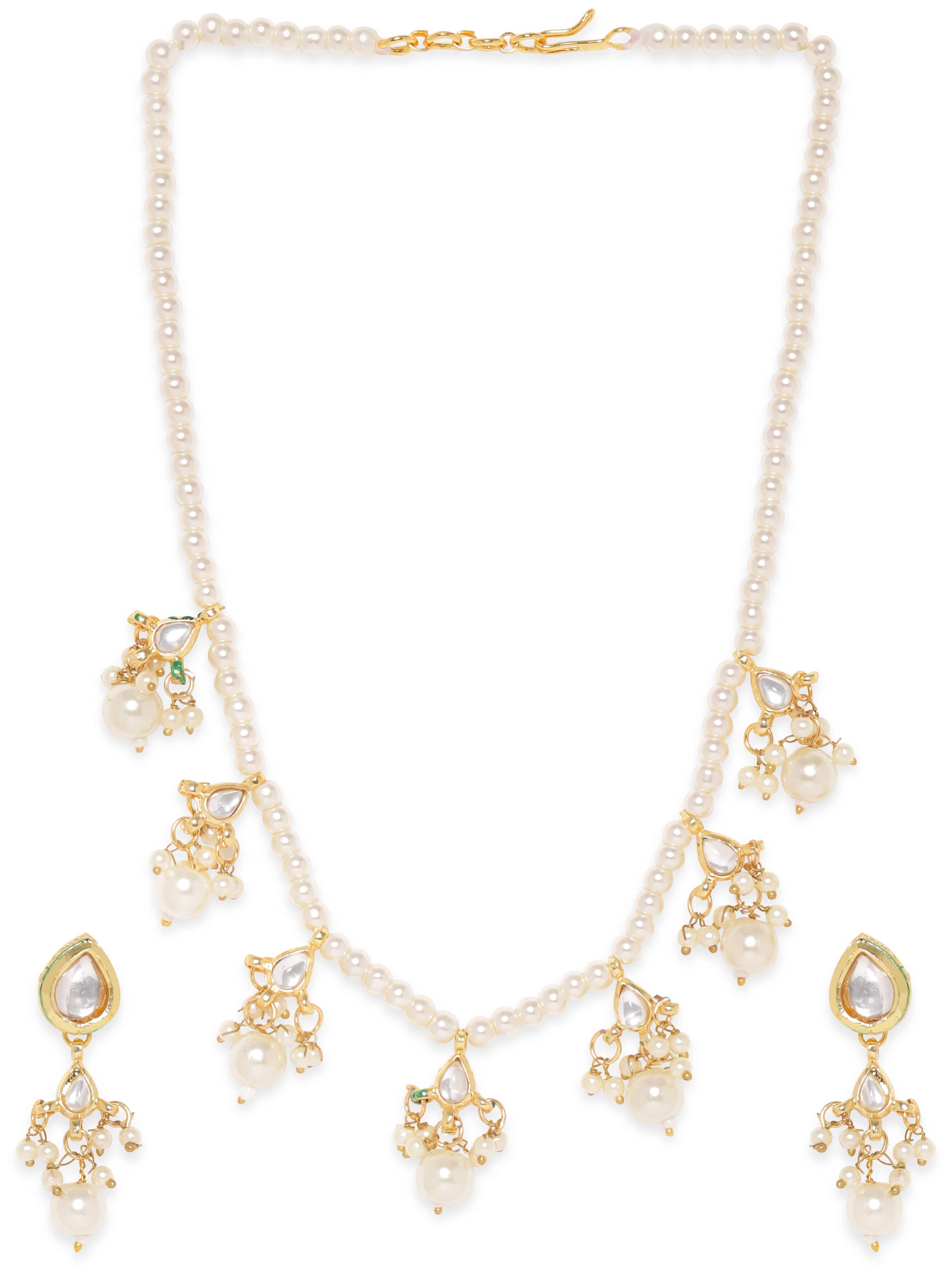 Chic Ivory Glow Pearl Necklace Set