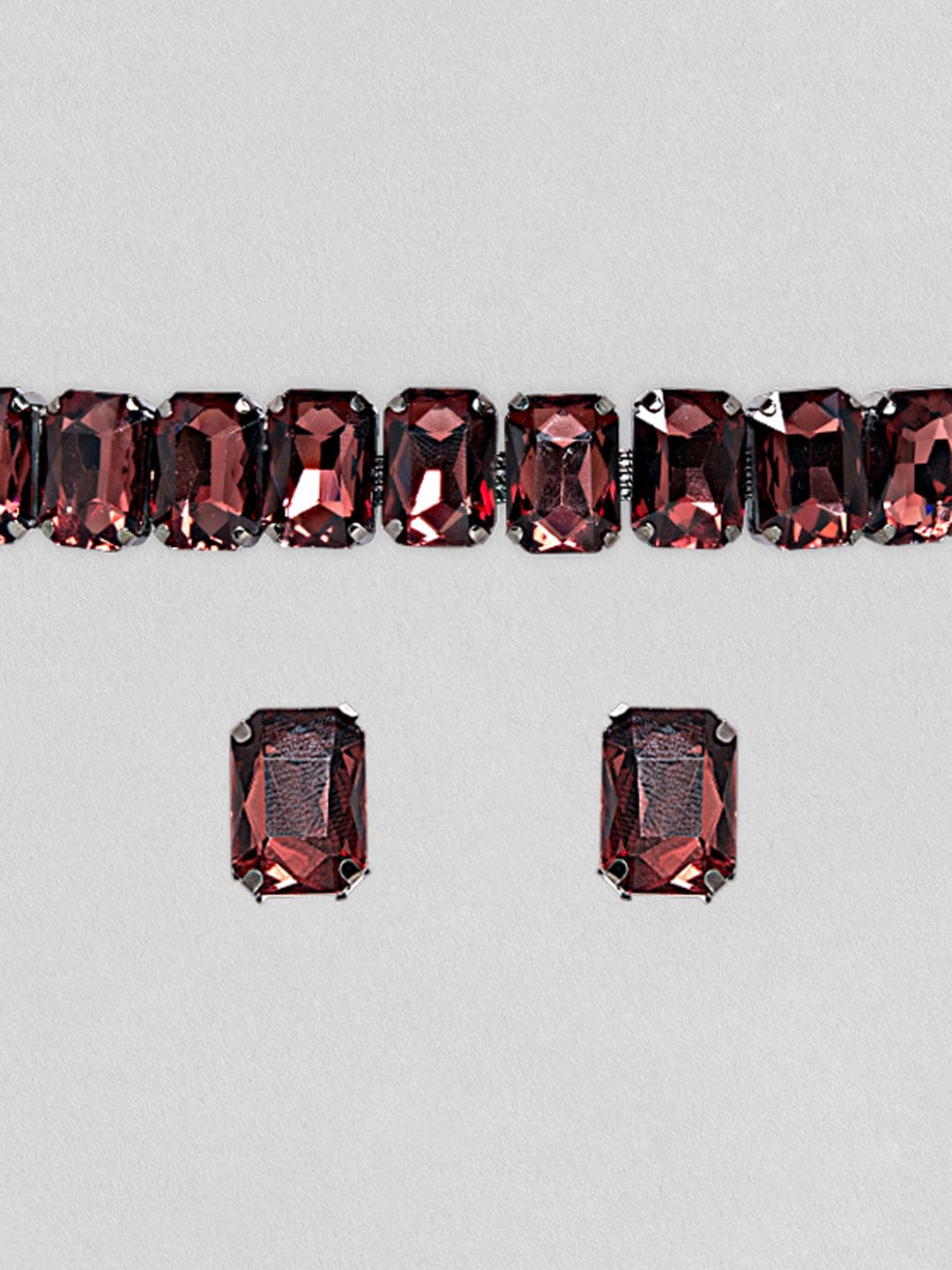 Red Crystal Party Choker Set