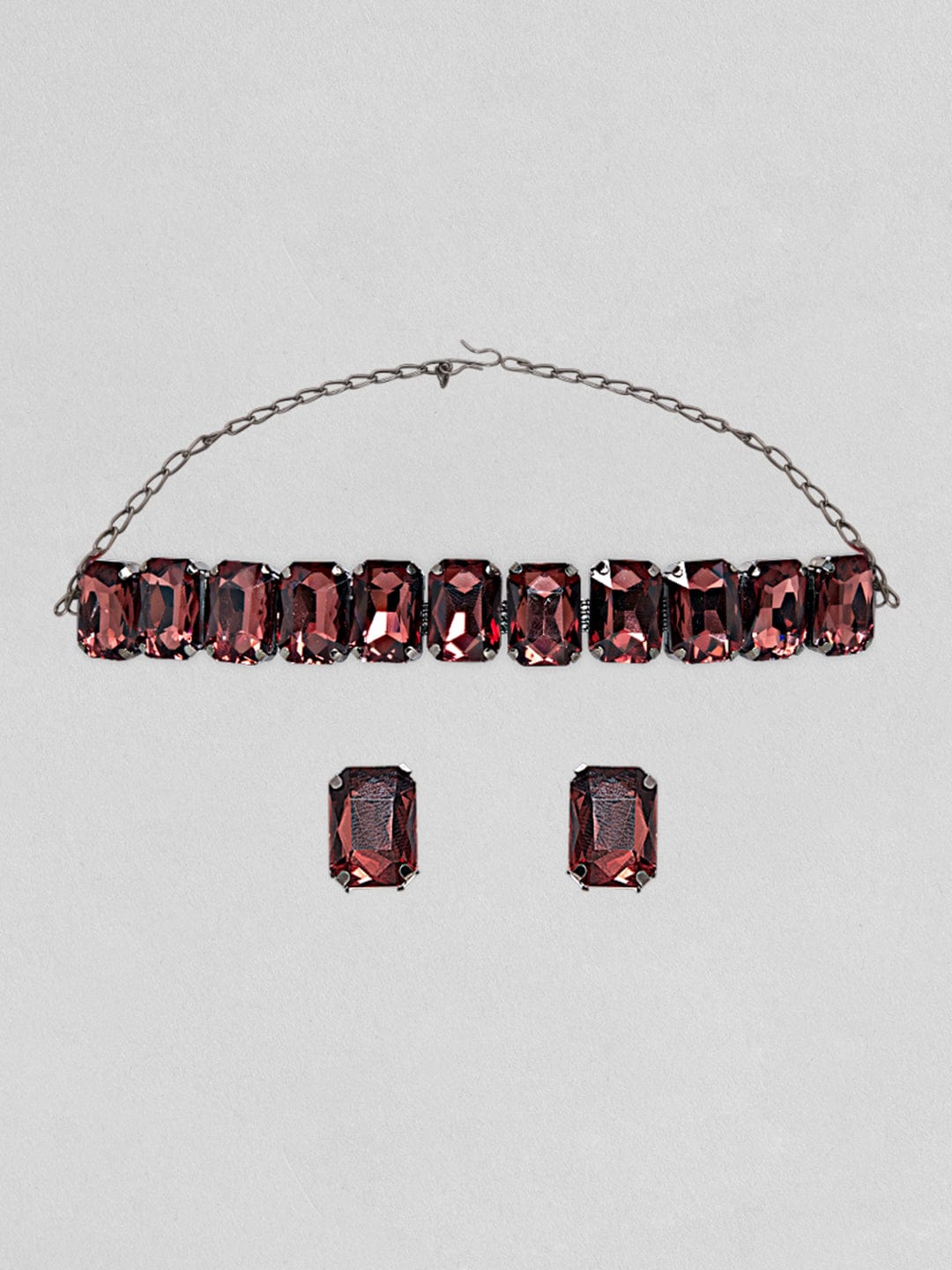 Red Crystal Party Choker Set