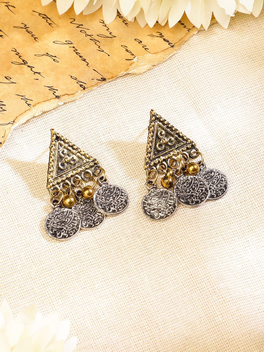 Charming Coins Oxidised Statement Set