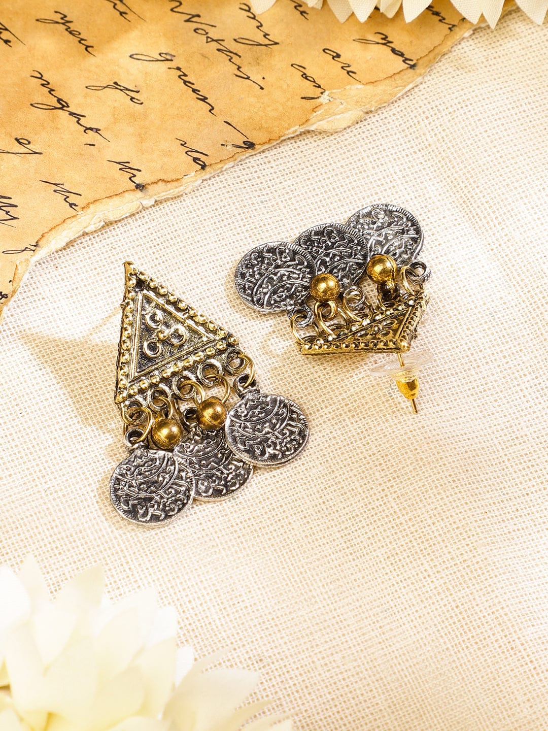 Charming Coins Oxidised Statement Set