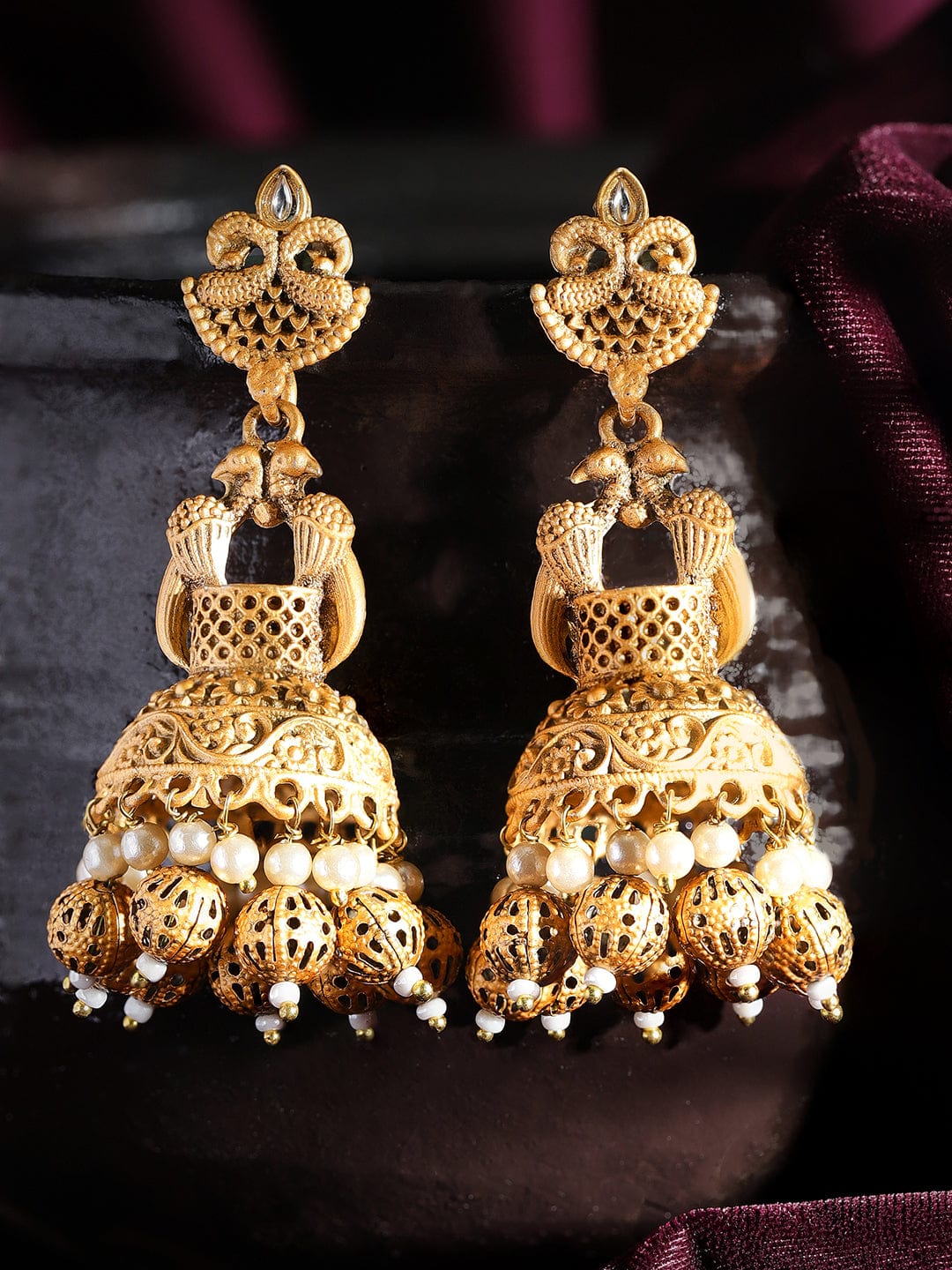 Heritage Peacock Temple Jhumka