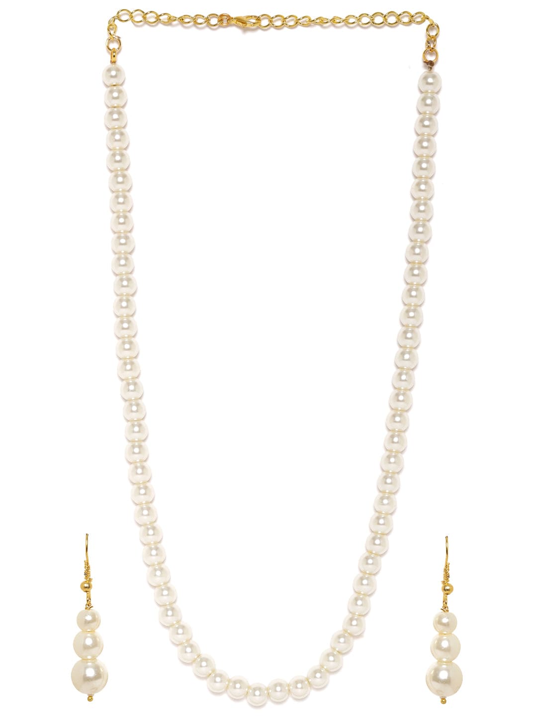 Stunning Pearls Long Necklace Set