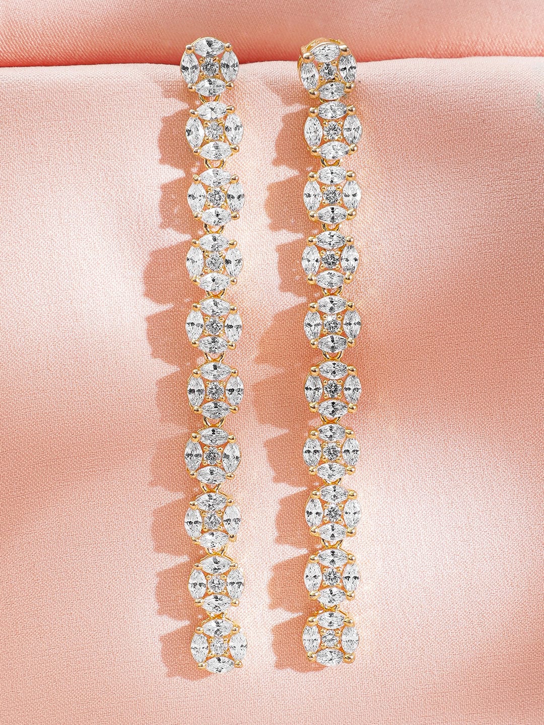 Silver Tinkle American Diamond Zirconia Danglers