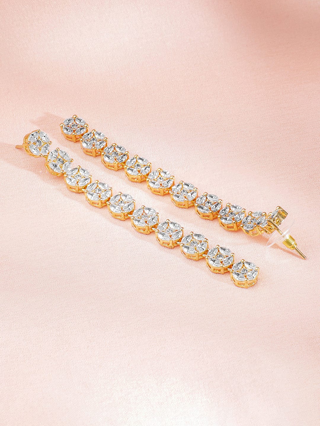 Silver Tinkle American Diamond Zirconia Danglers