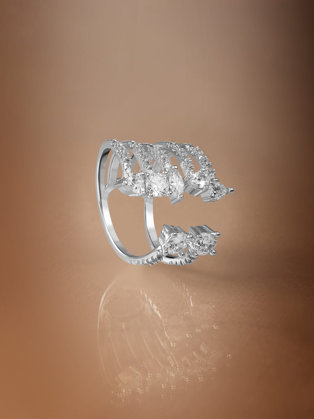 Adjustable American Diamond Zirconia Ring