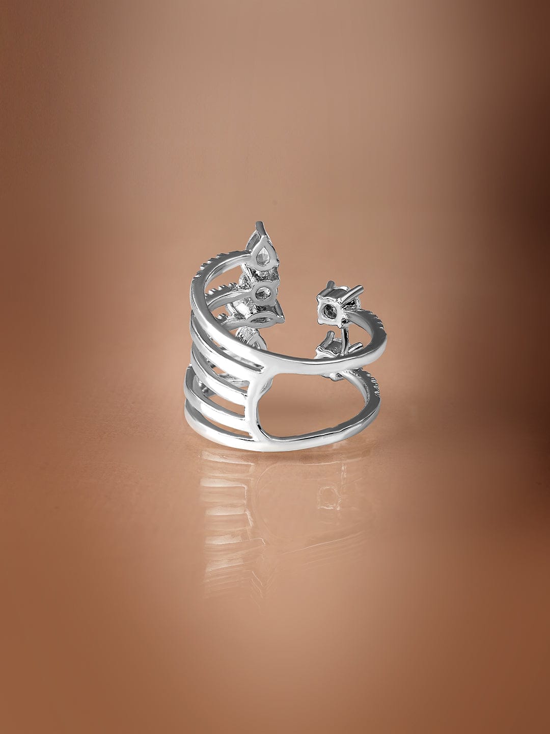 Adjustable American Diamond Zirconia Ring