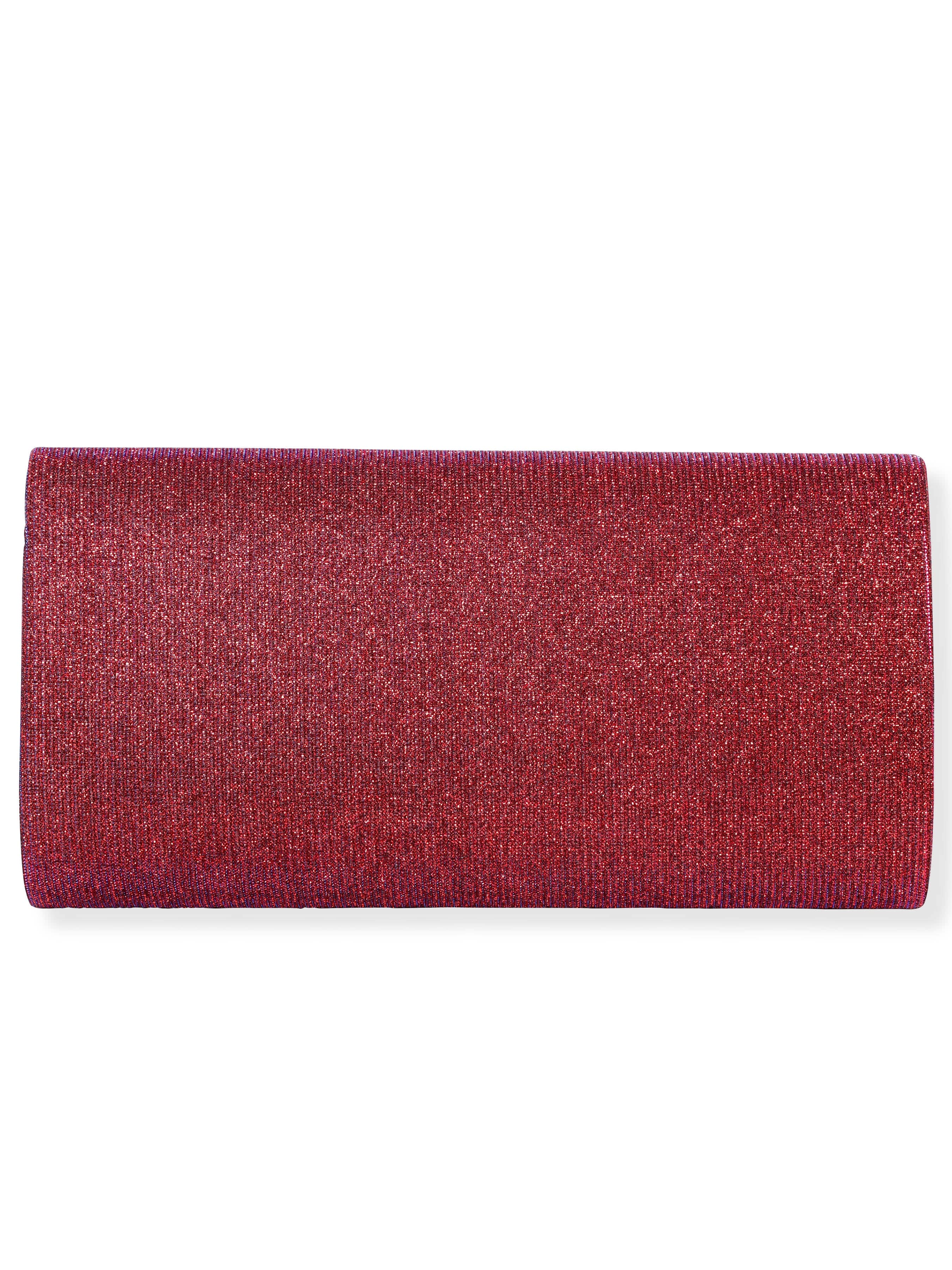 Wentra Radiant Bloom Magenta Textured Shimmery Clutch Bag