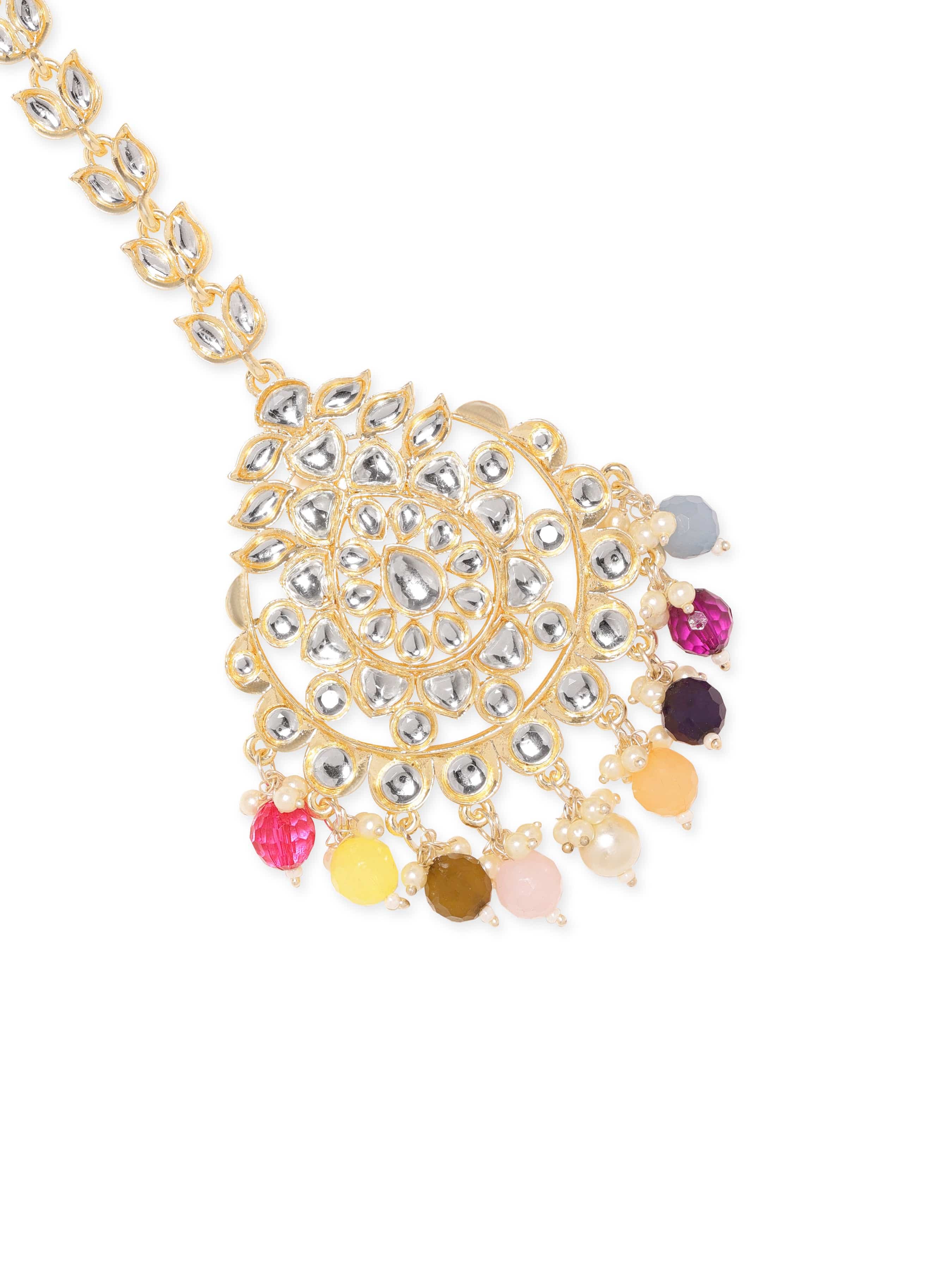 Dancing Hues Multicolour Maangtikka Set