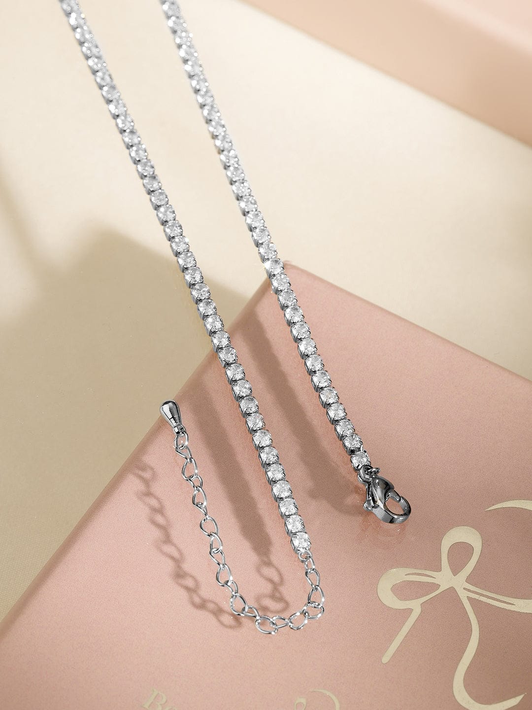 Pure-hearted American Diamond Zirconia Studded Necklace