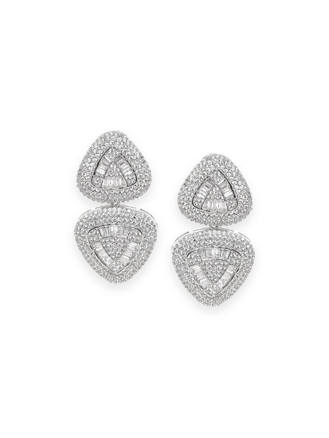 Soft Curve Triad American Diamond Zirconia Drops