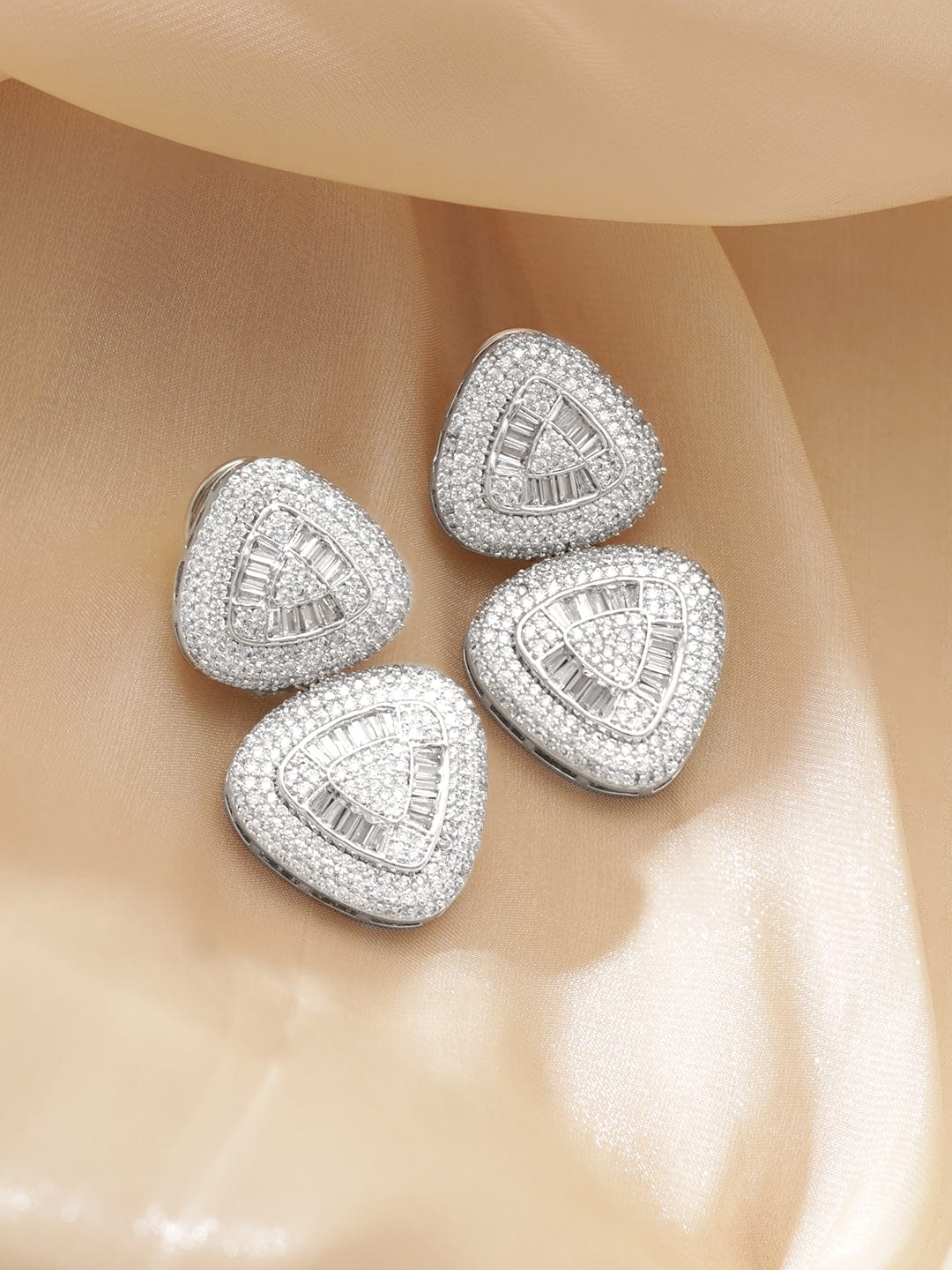 Soft Curve Triad American Diamond Zirconia Drops